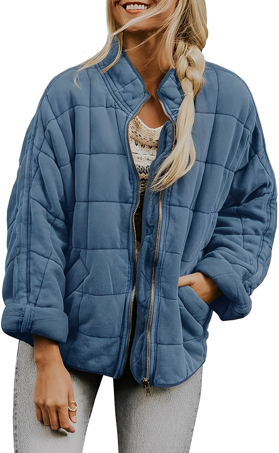 Mikaela - Damska kurtka oversize o szerokim kroju