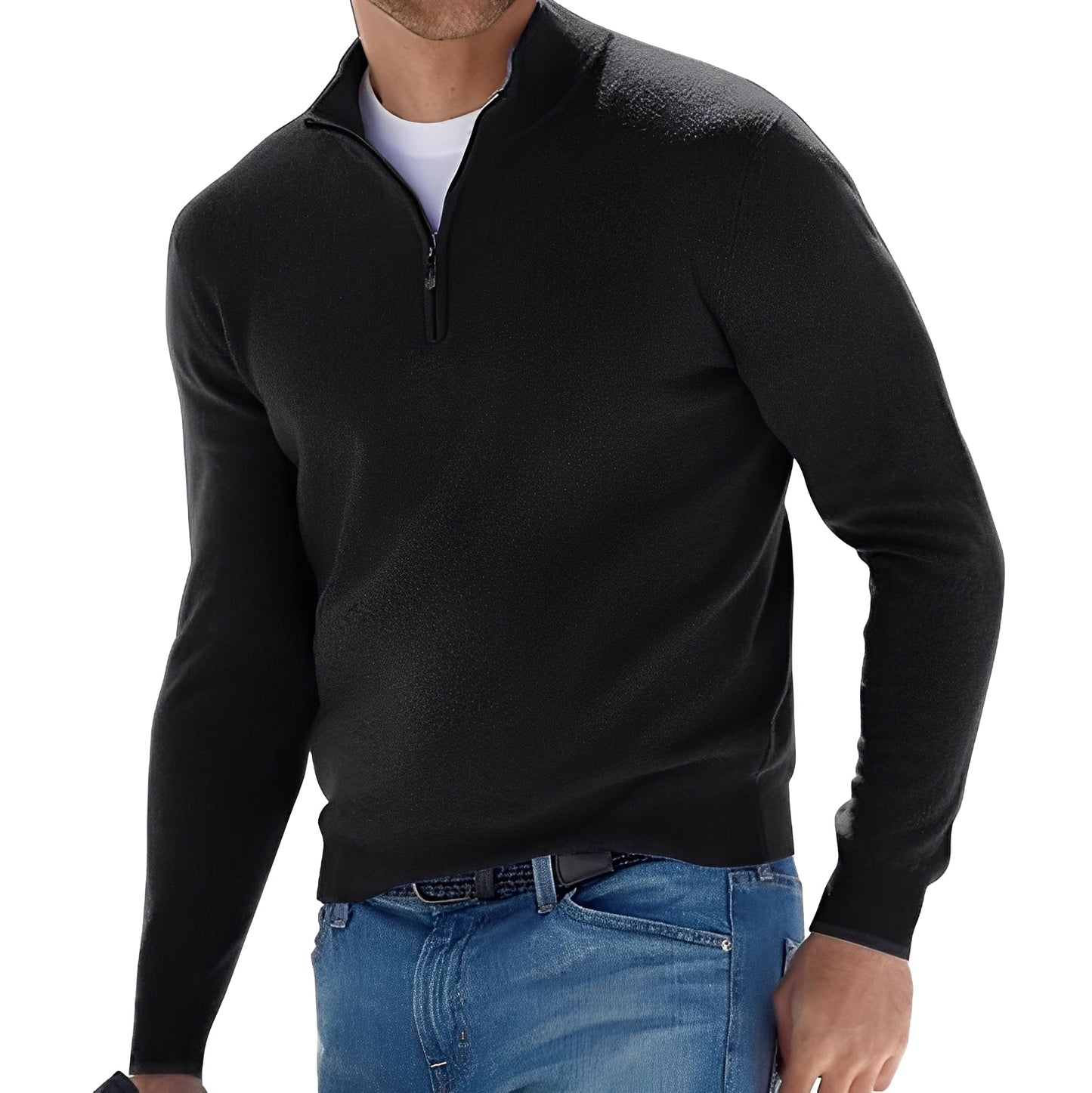 Nash - Męski sweter z zamkiem