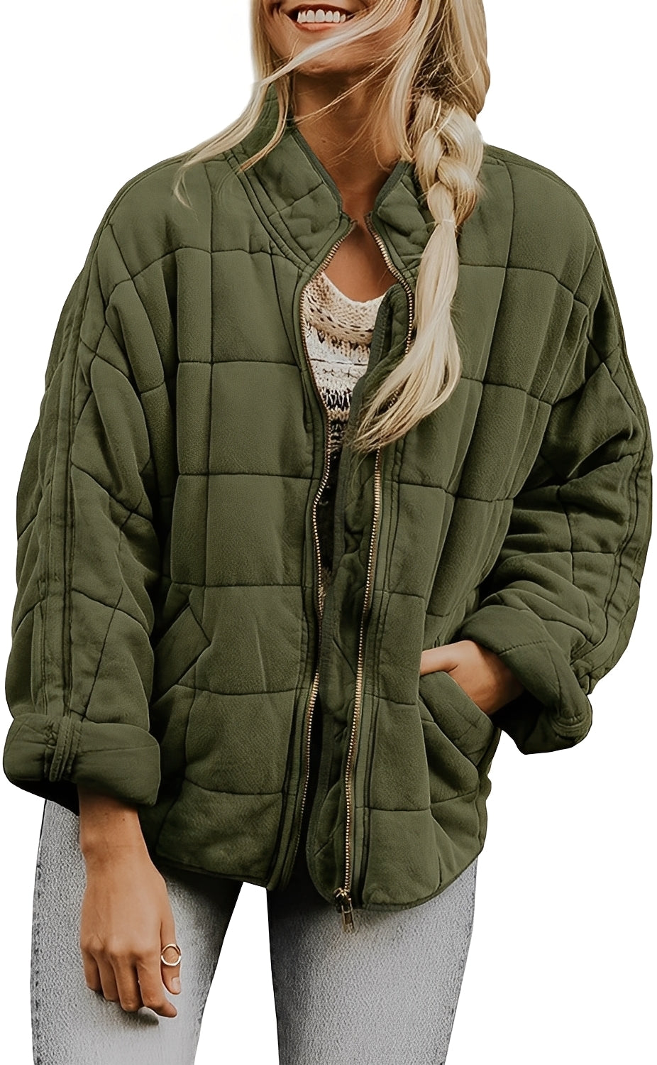 Mikaela - Damska kurtka oversize o szerokim kroju