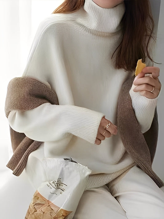 Adrienne - Elegancki, luźny kaszmirowy golf