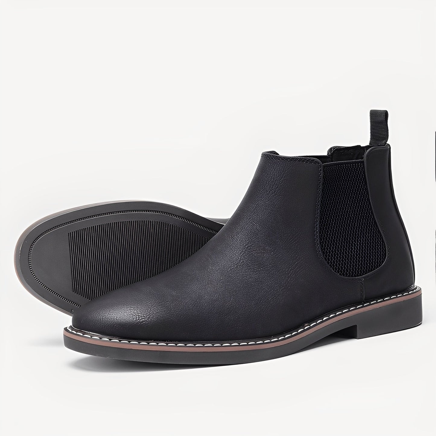 Clifton - Tradycyjne męskie buty Chelsea ze skóry