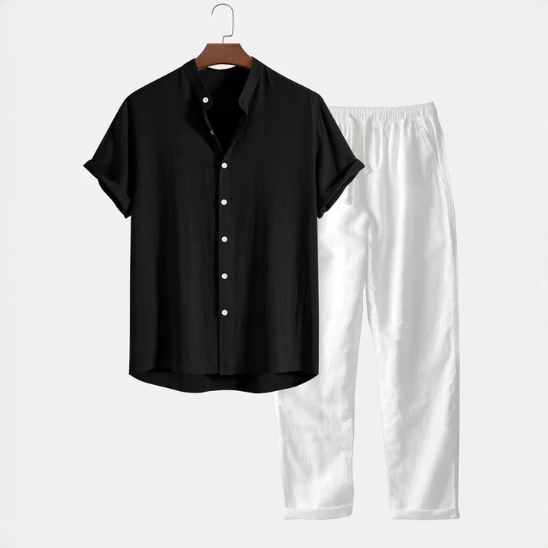 Macserne - Set of polo shirt and casual trousers for men