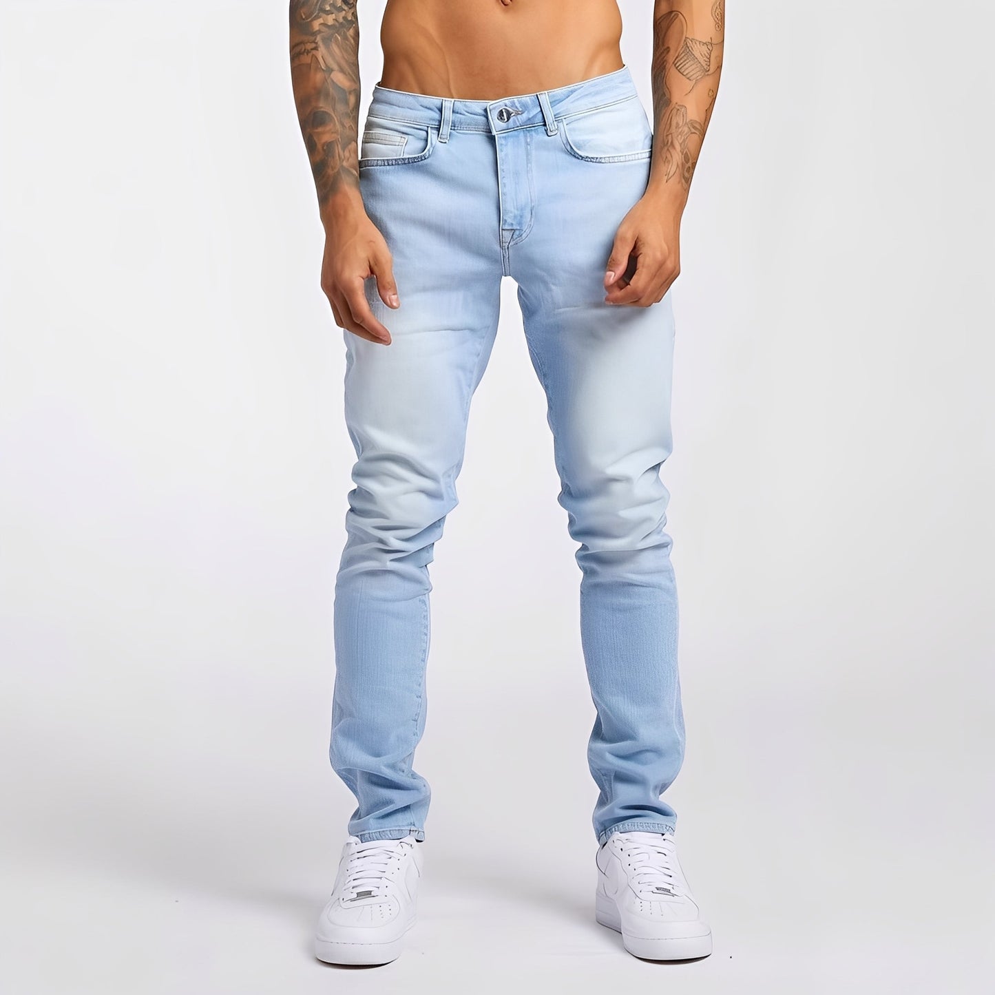 Radovan - Męskie luźne jeansy z elastycznego materiału