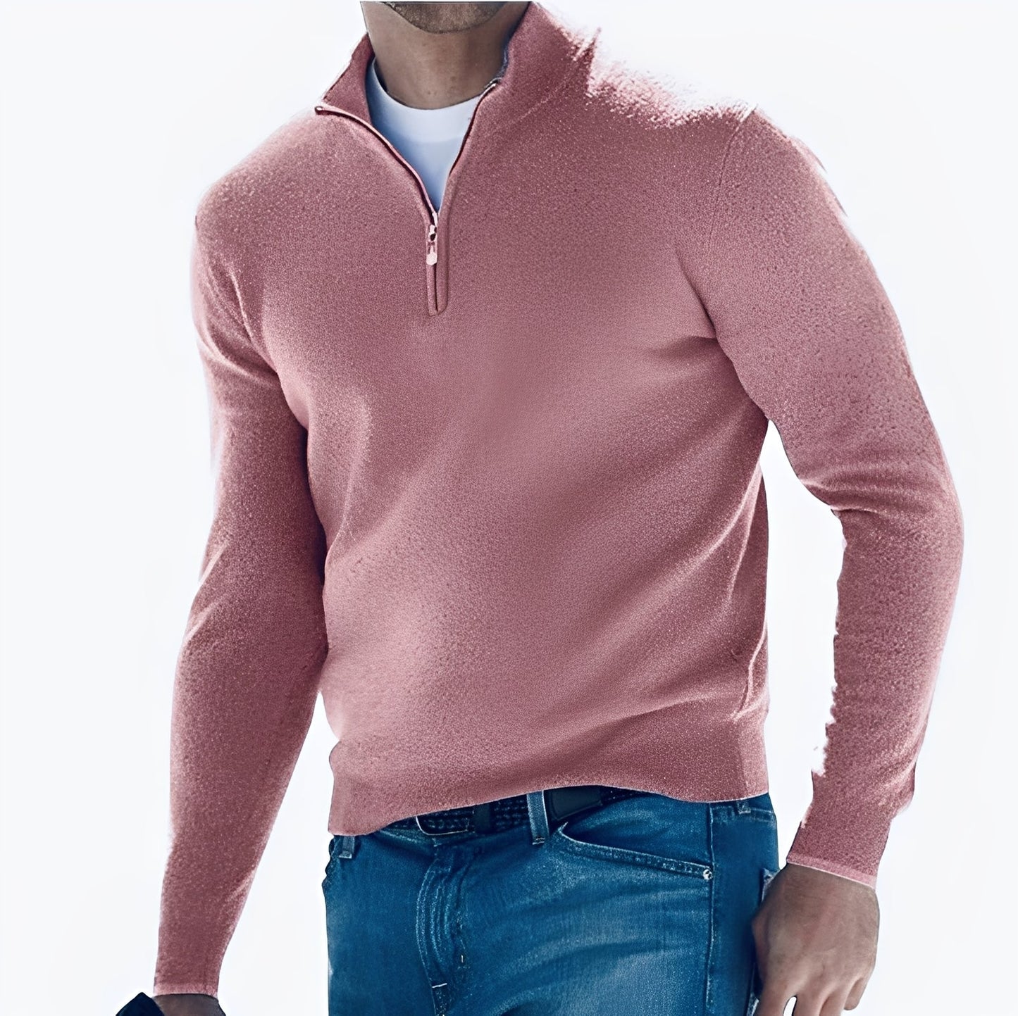 Nash - Męski sweter z zamkiem