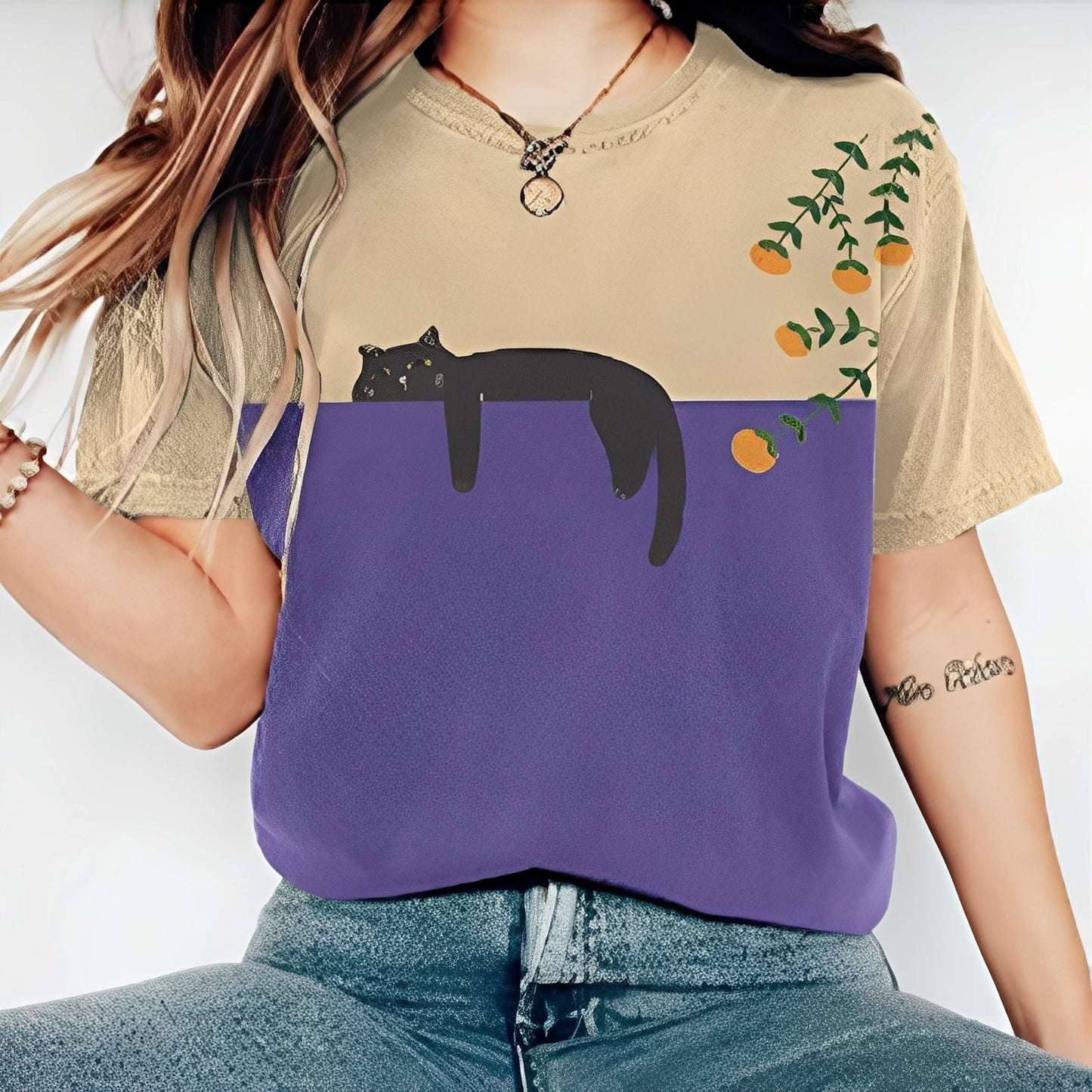 Alvina - Luźny T-Shirt z wzorem dla kobiet