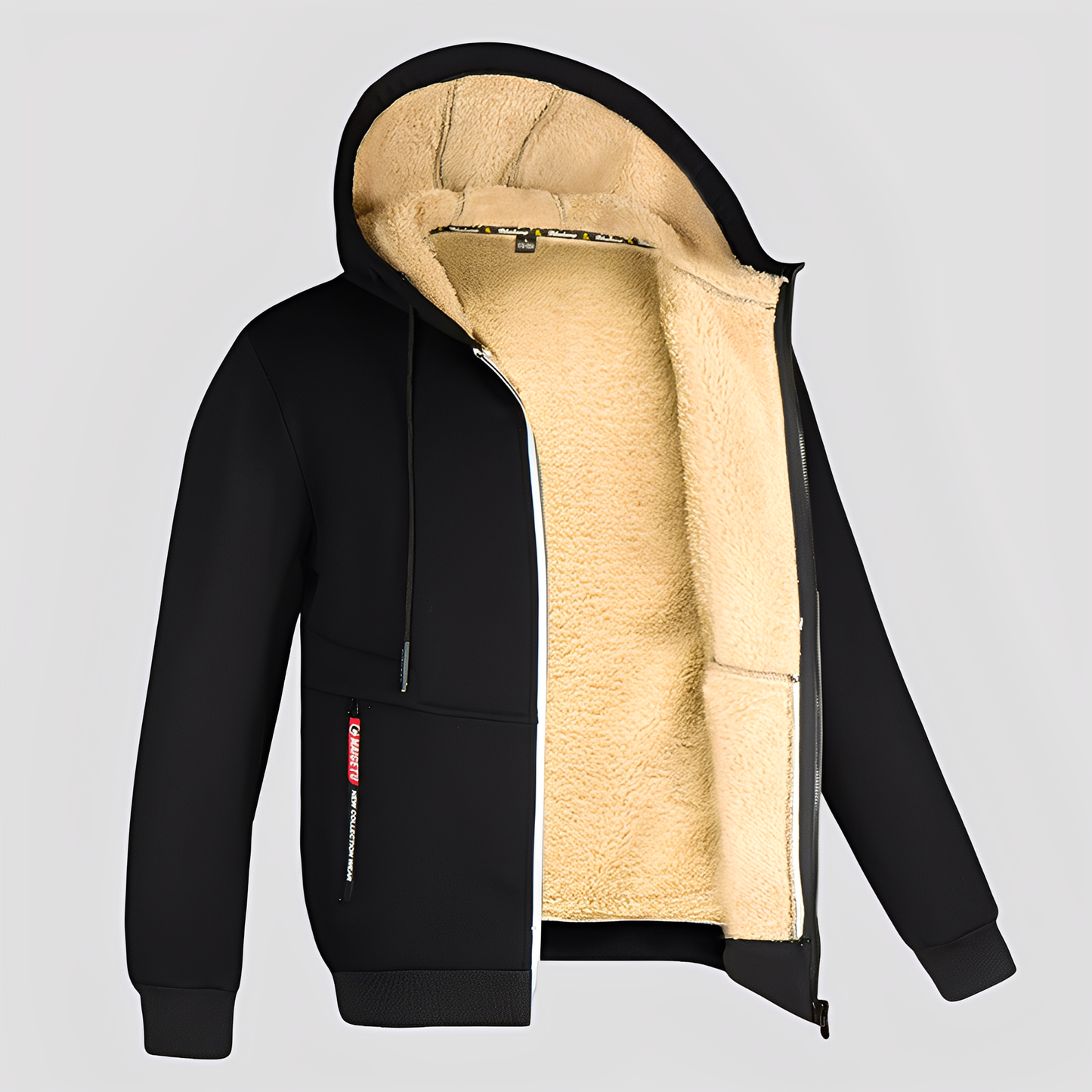 Waldo - Klasyczny hoodie z polarową podszewką dla mężczyzn