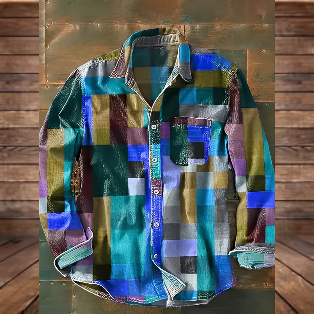 Gontran - Elegant men's shirt with a practical pocket