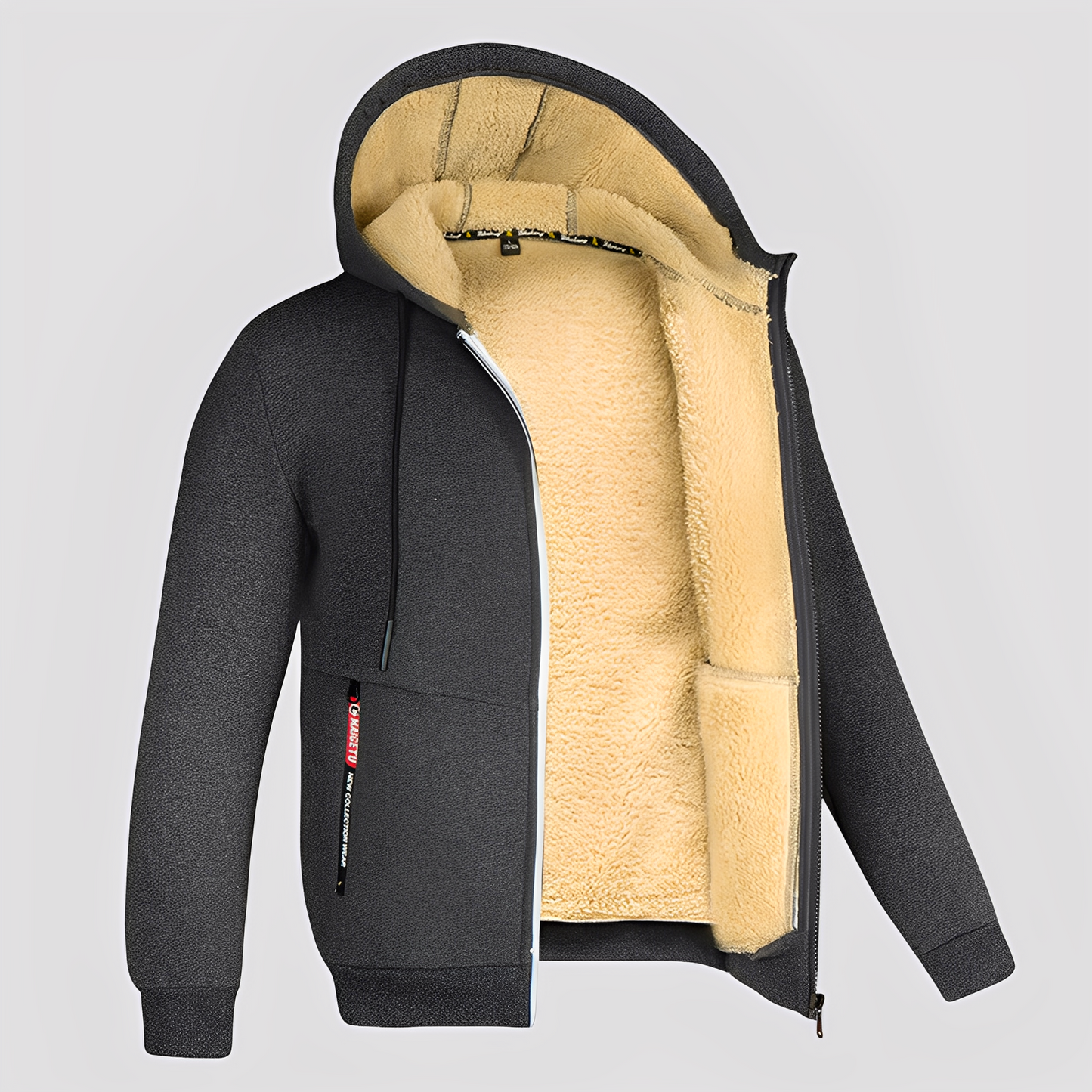 Waldo - Klasyczny hoodie z polarową podszewką dla mężczyzn