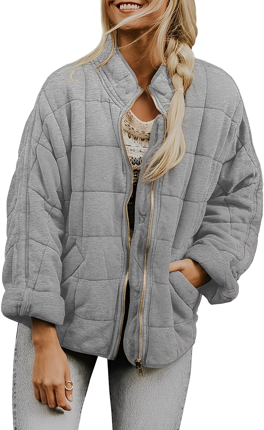 Mikaela - Damska kurtka oversize o szerokim kroju
