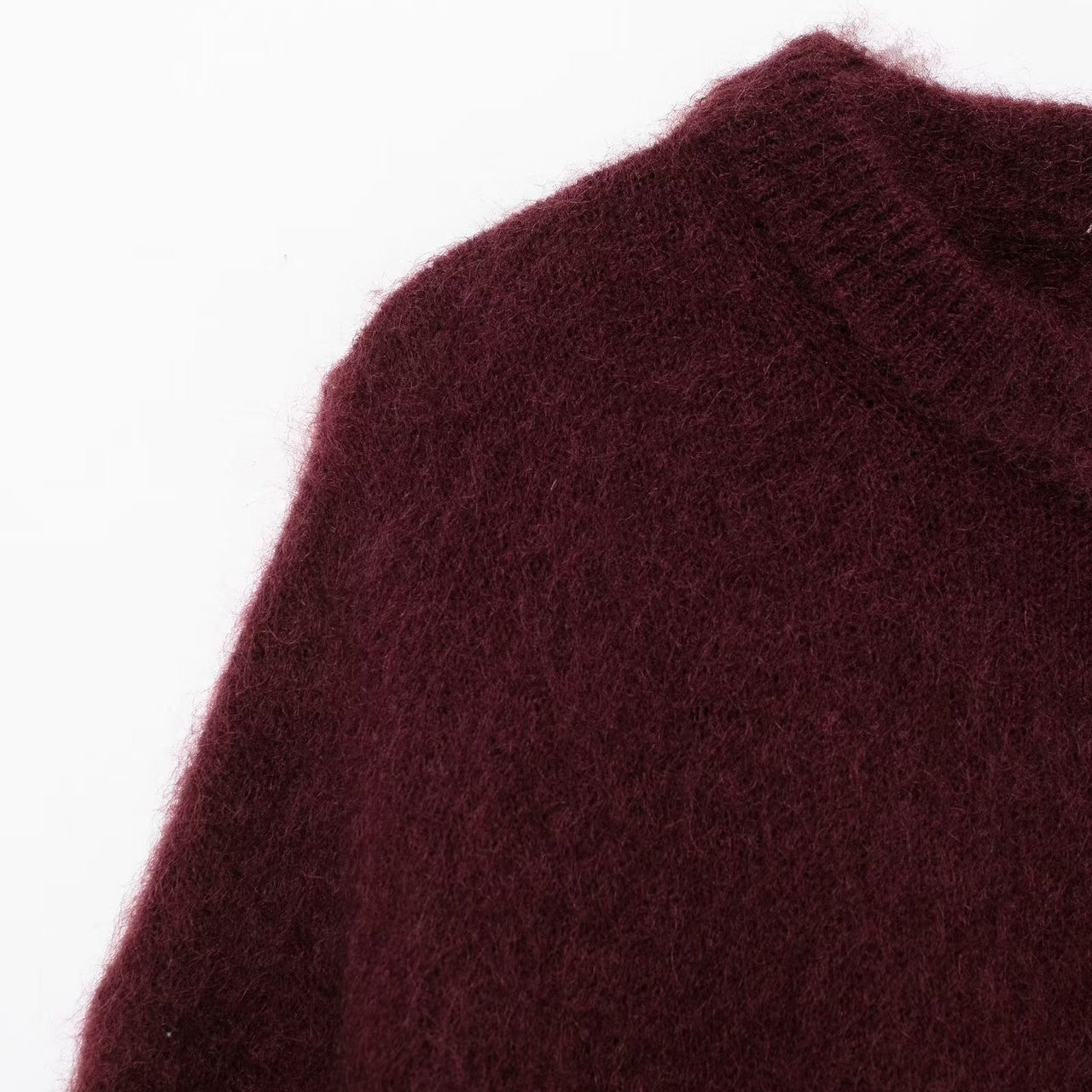 Valorie - Damski sweter oversize z moherowej mieszanki