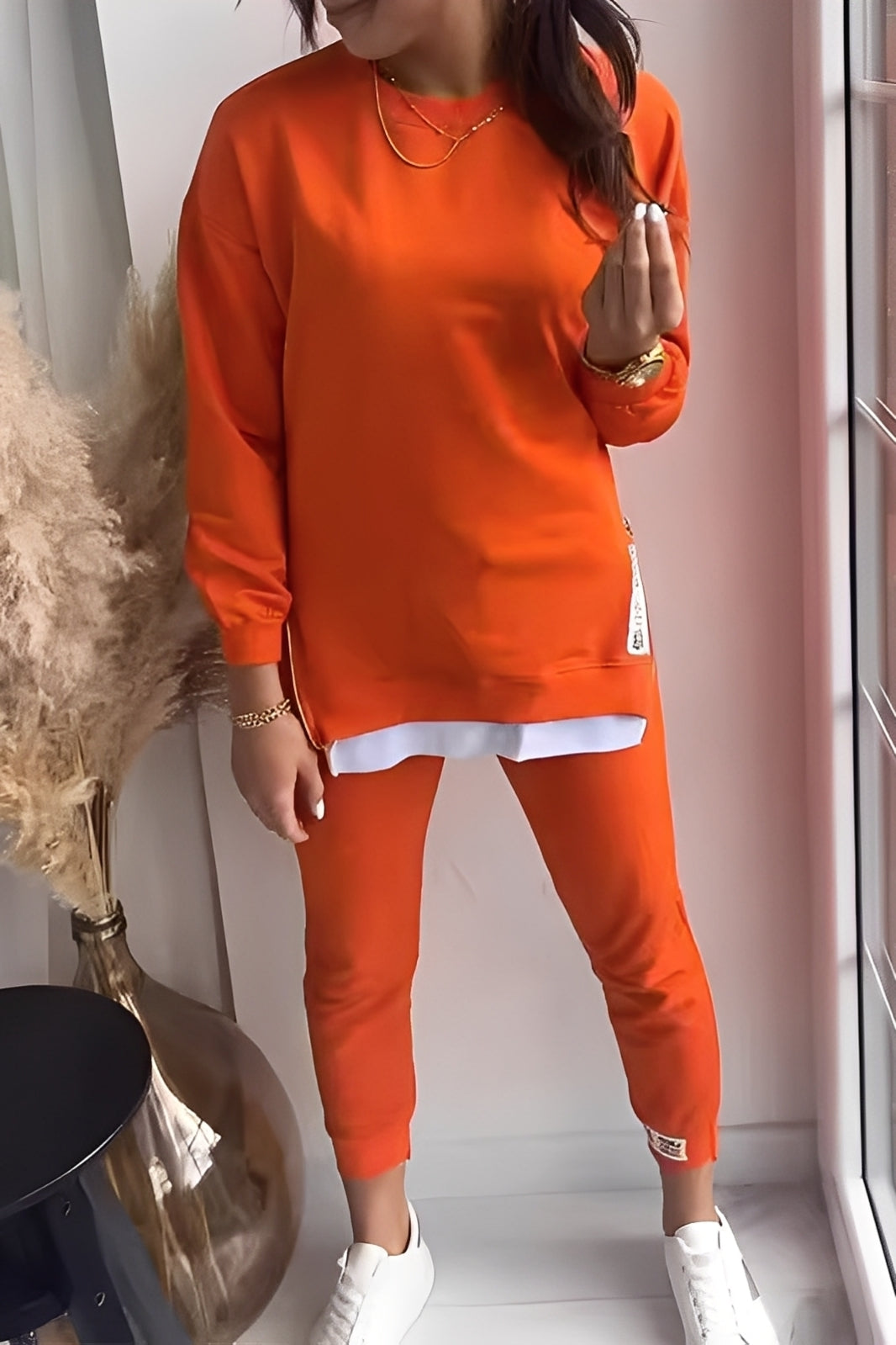 Kristine - Kobiecy zestaw z luźną bluzą i spodniami