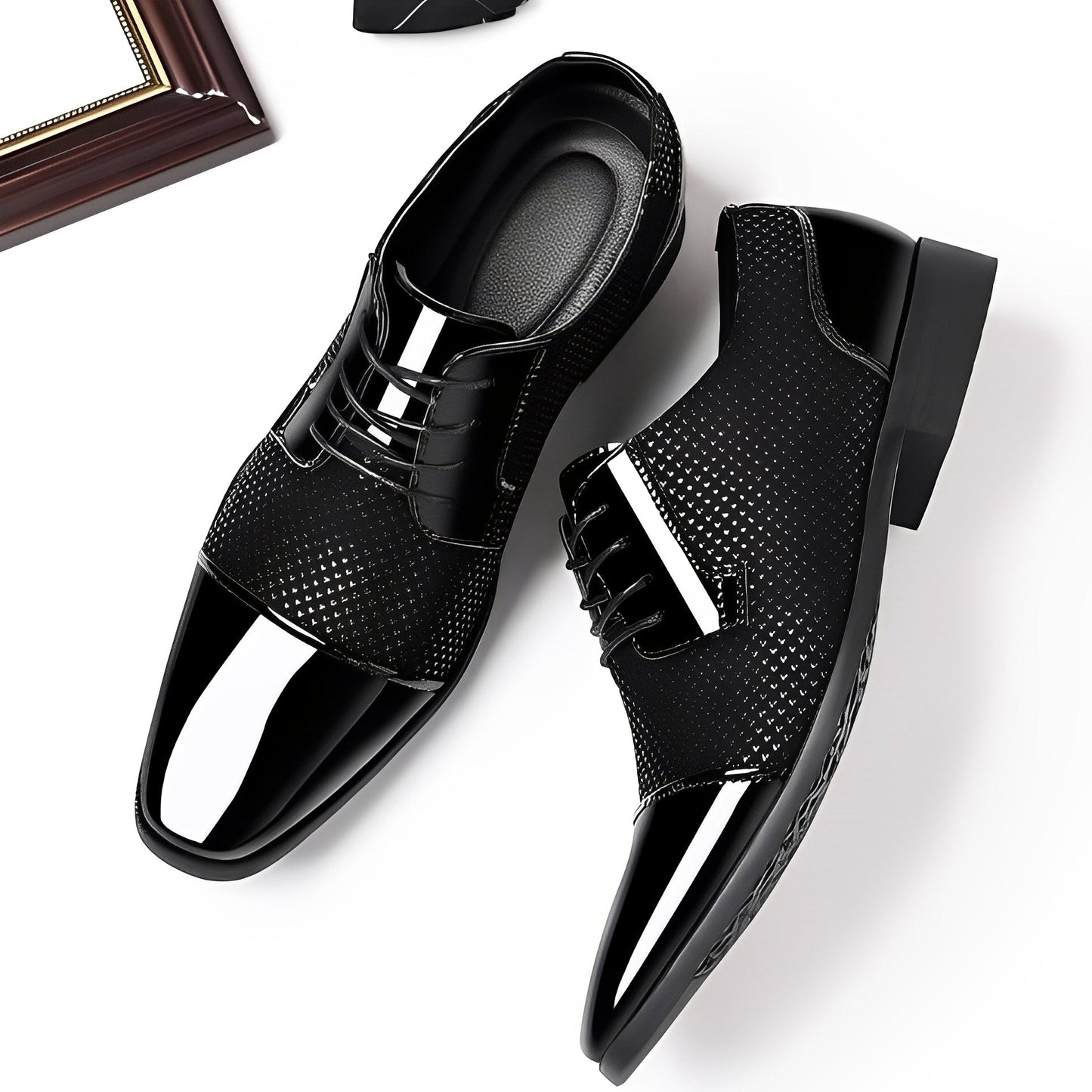 Trenton - Eleganckie formalne skórzane buty dla mężczyzn
