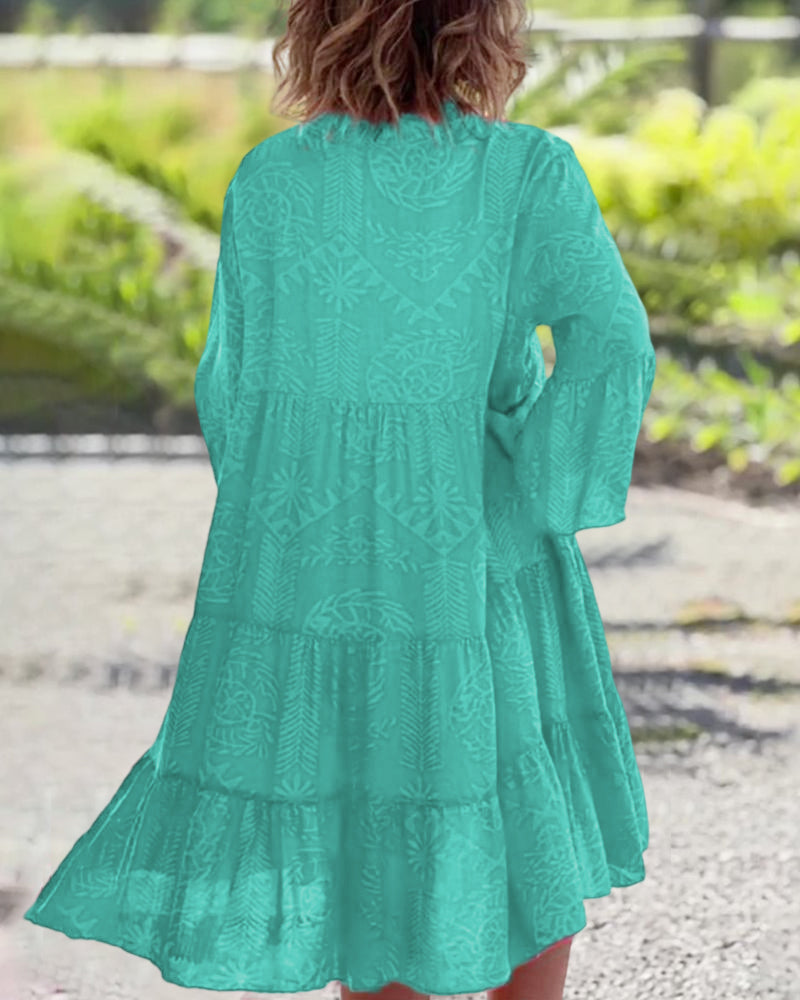 Mia – Sukienka z geometrycznym boho-wzorem