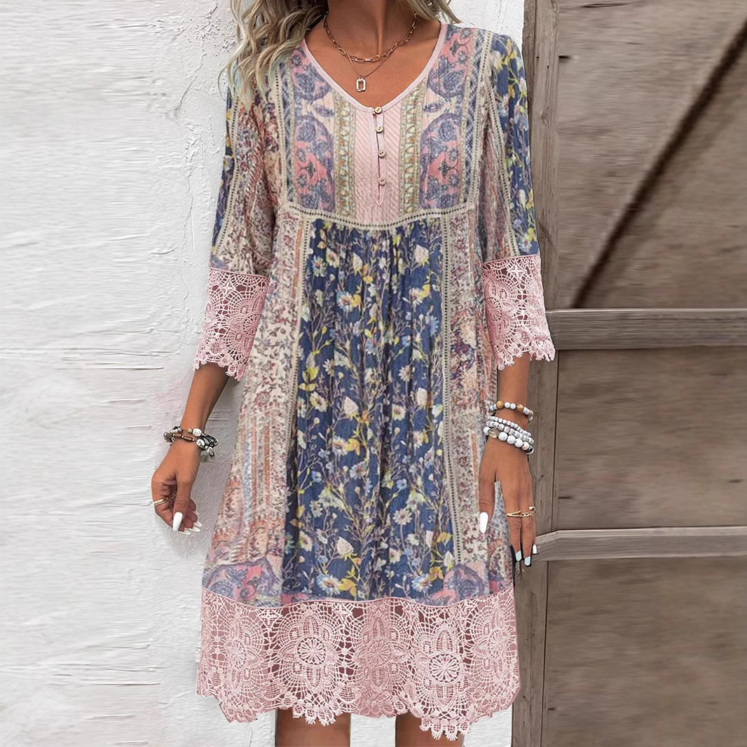 Tawny - Koronkowa sukienka w boho stylu dla kobiet
