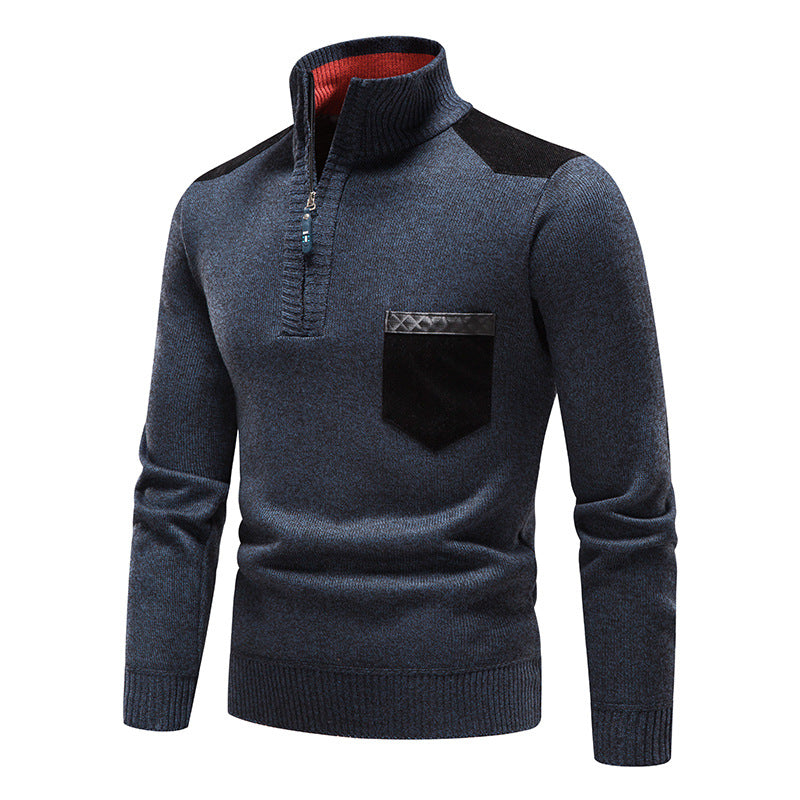 Rayne - Elegancki sweter z zamkiem i kieszenią dla panów