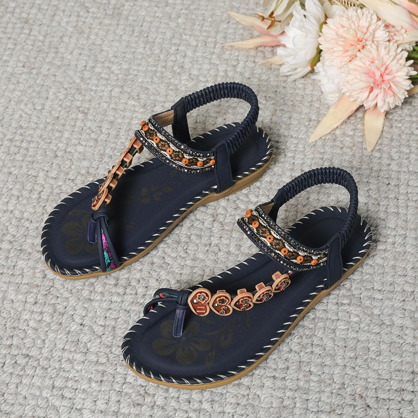 Nichole - Komfortowe damskie sandały w stylu boho