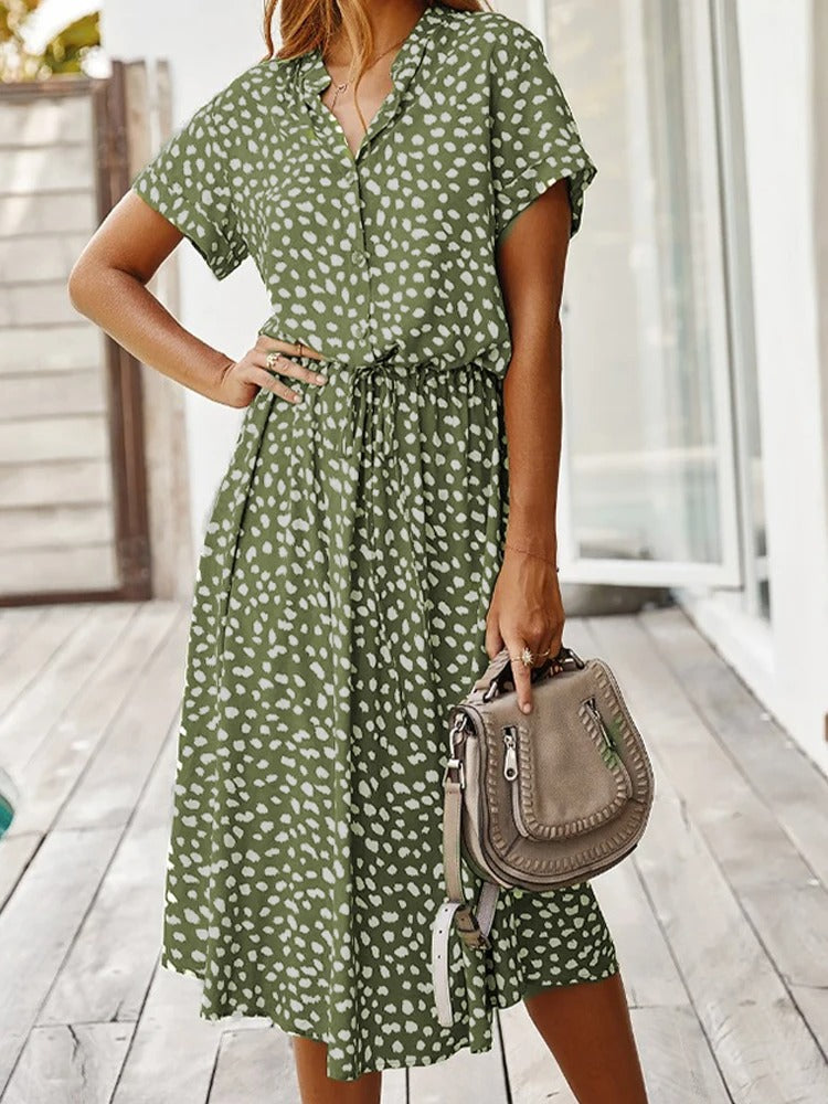 Vexana - Leichtes Sommerkleid Damen mit Print Elegant
