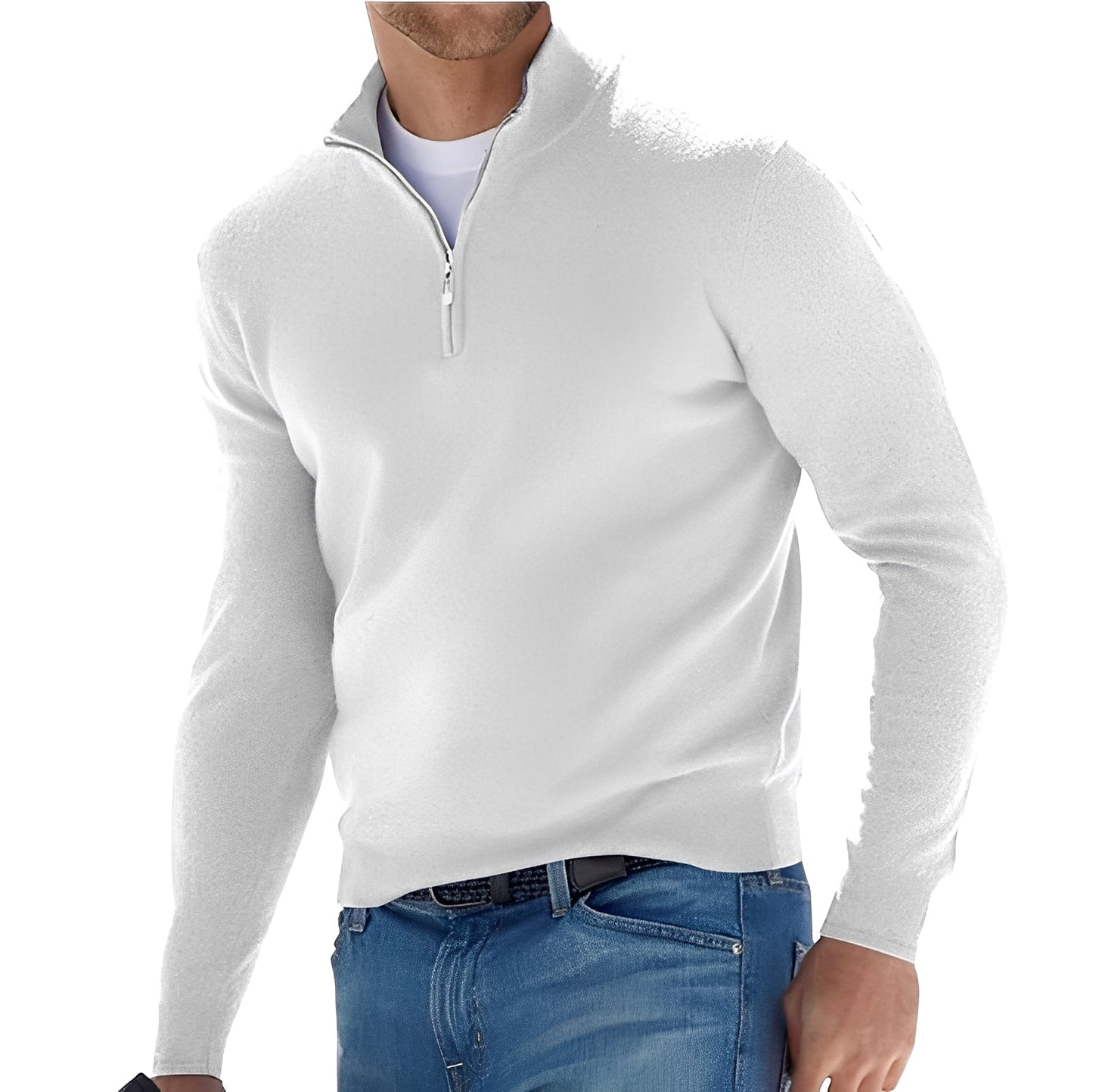 Nash - Męski sweter z zamkiem