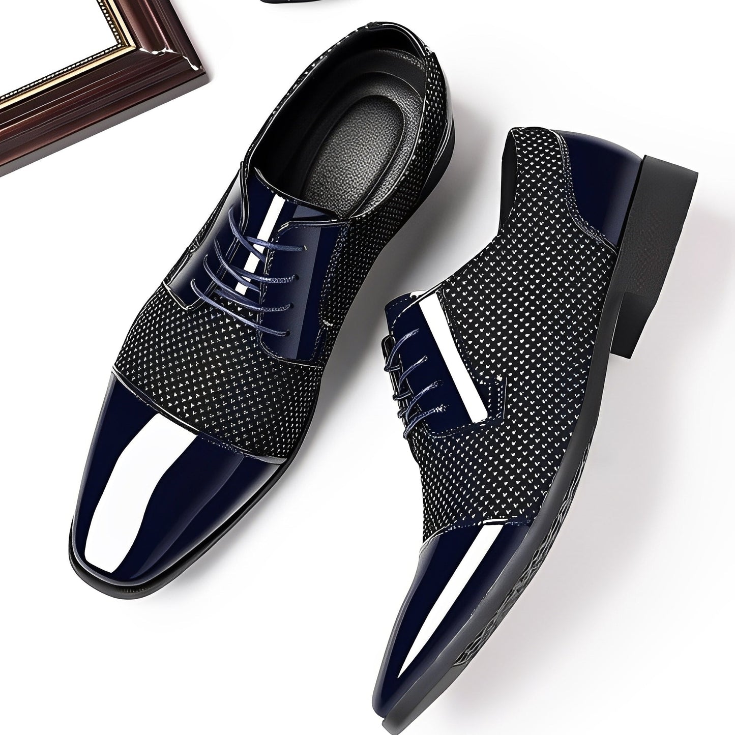 Trenton - Eleganckie formalne skórzane buty dla mężczyzn