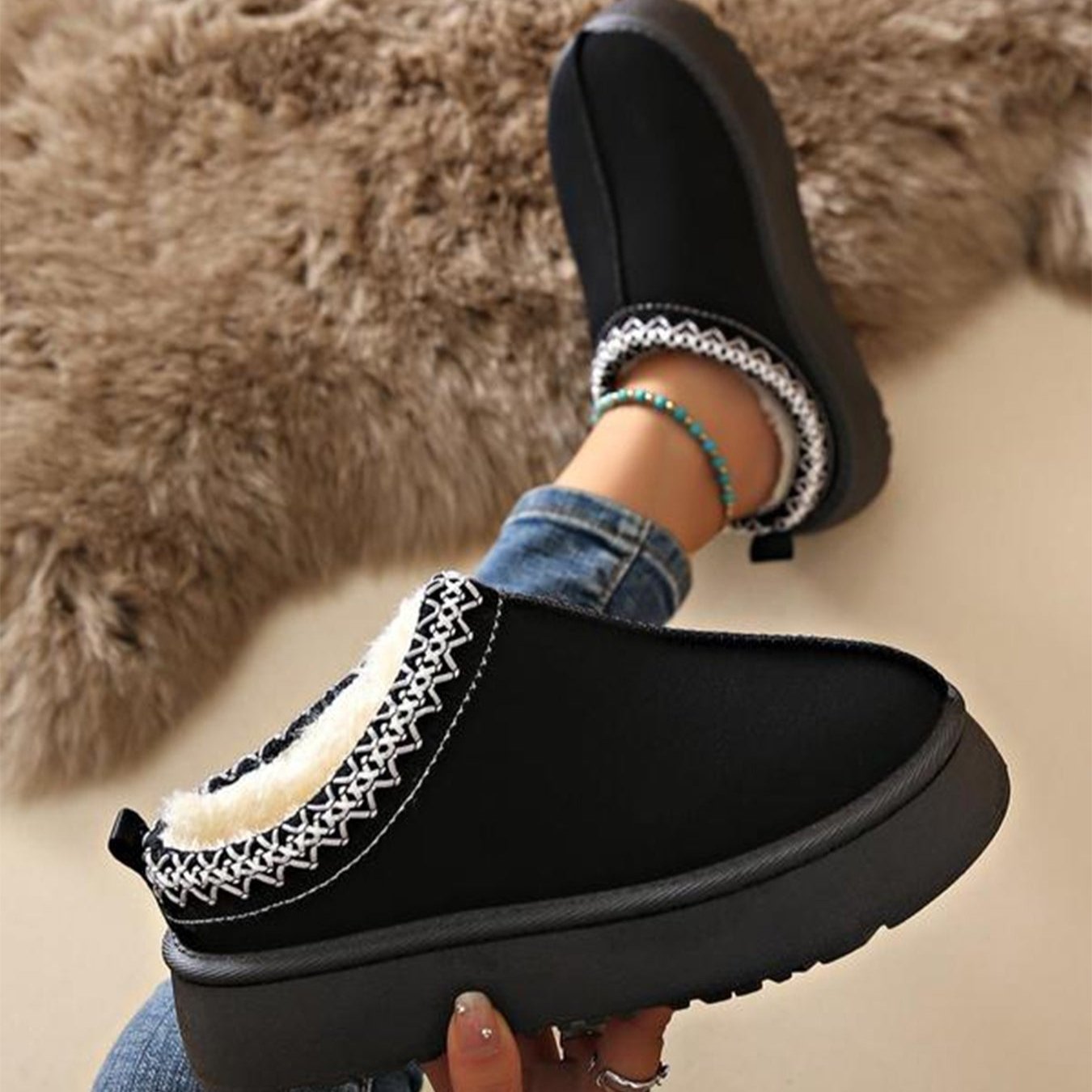 Audrey – Buty Śniegowe Modny Styl Muffin
