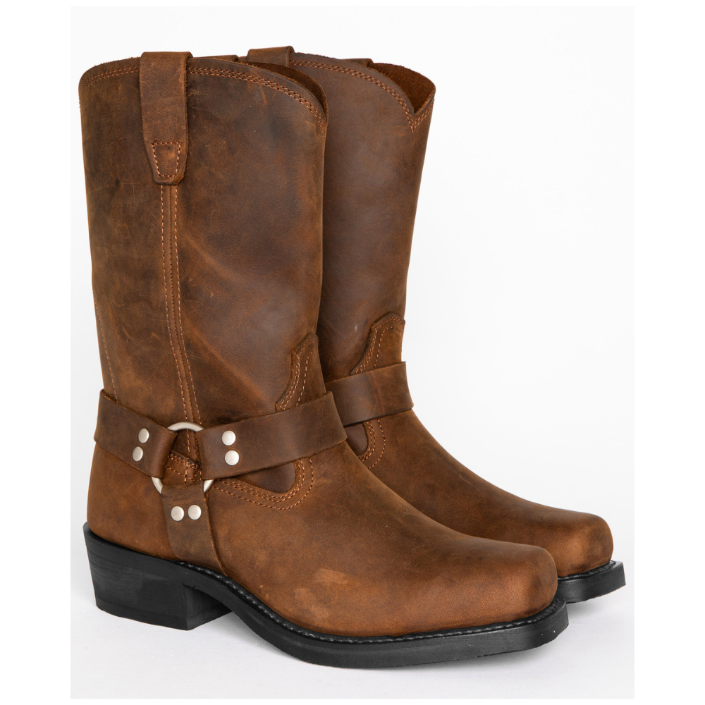 Crofton - Lekkie skórzane męskie buty kowbojskie