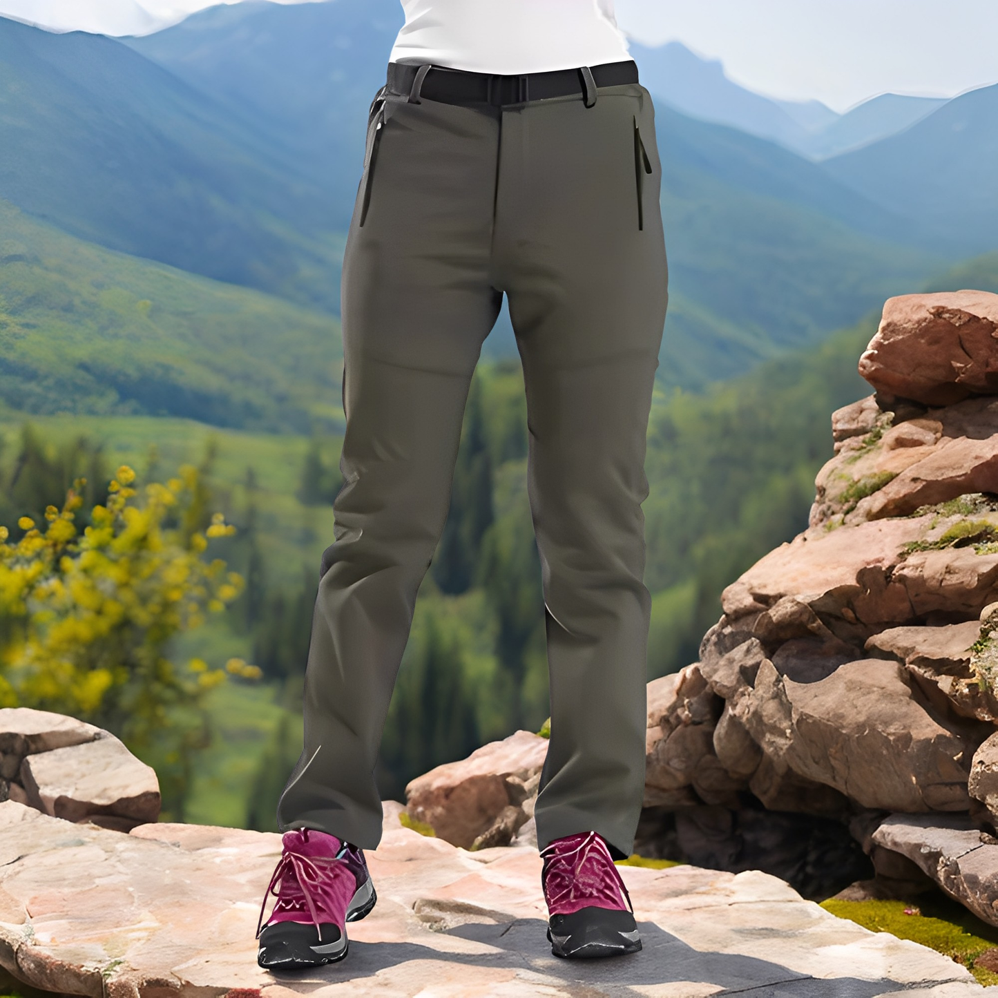 Rosanna - Stylowe, grube spodnie outdoor dla kobiet