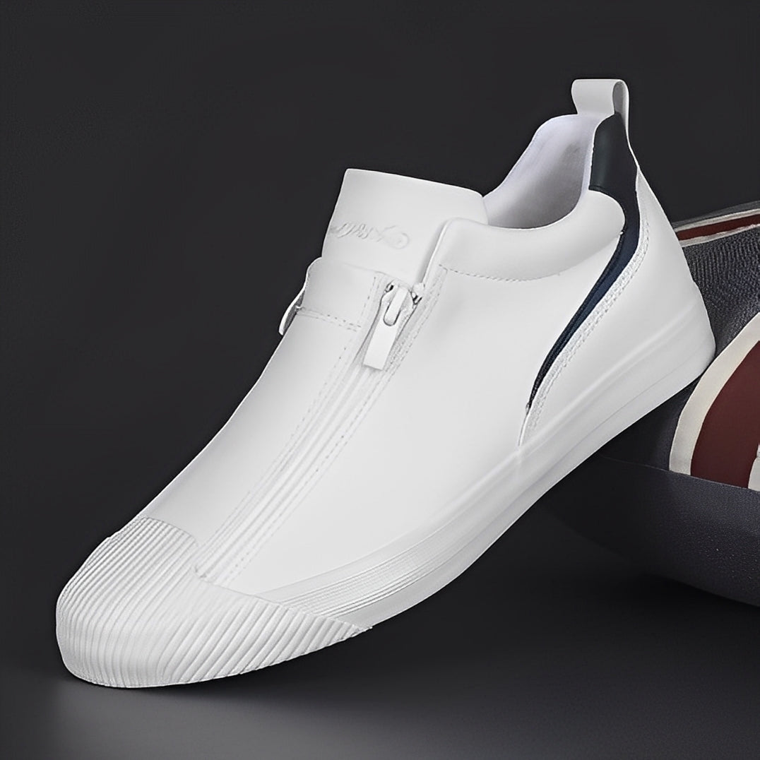 Nathan - Stylowe damskie buty skórzane z suwakiem