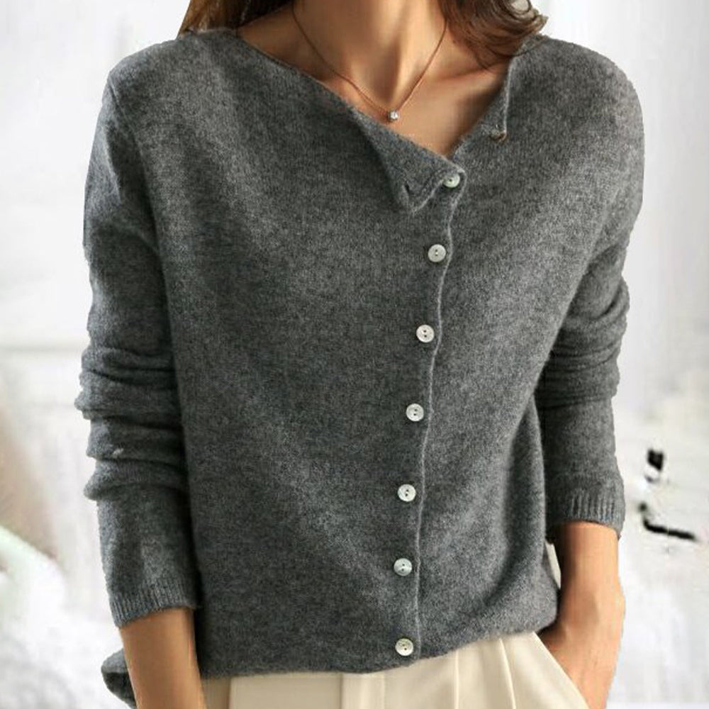 Zuri – Sweter Elegancki z Guzikami