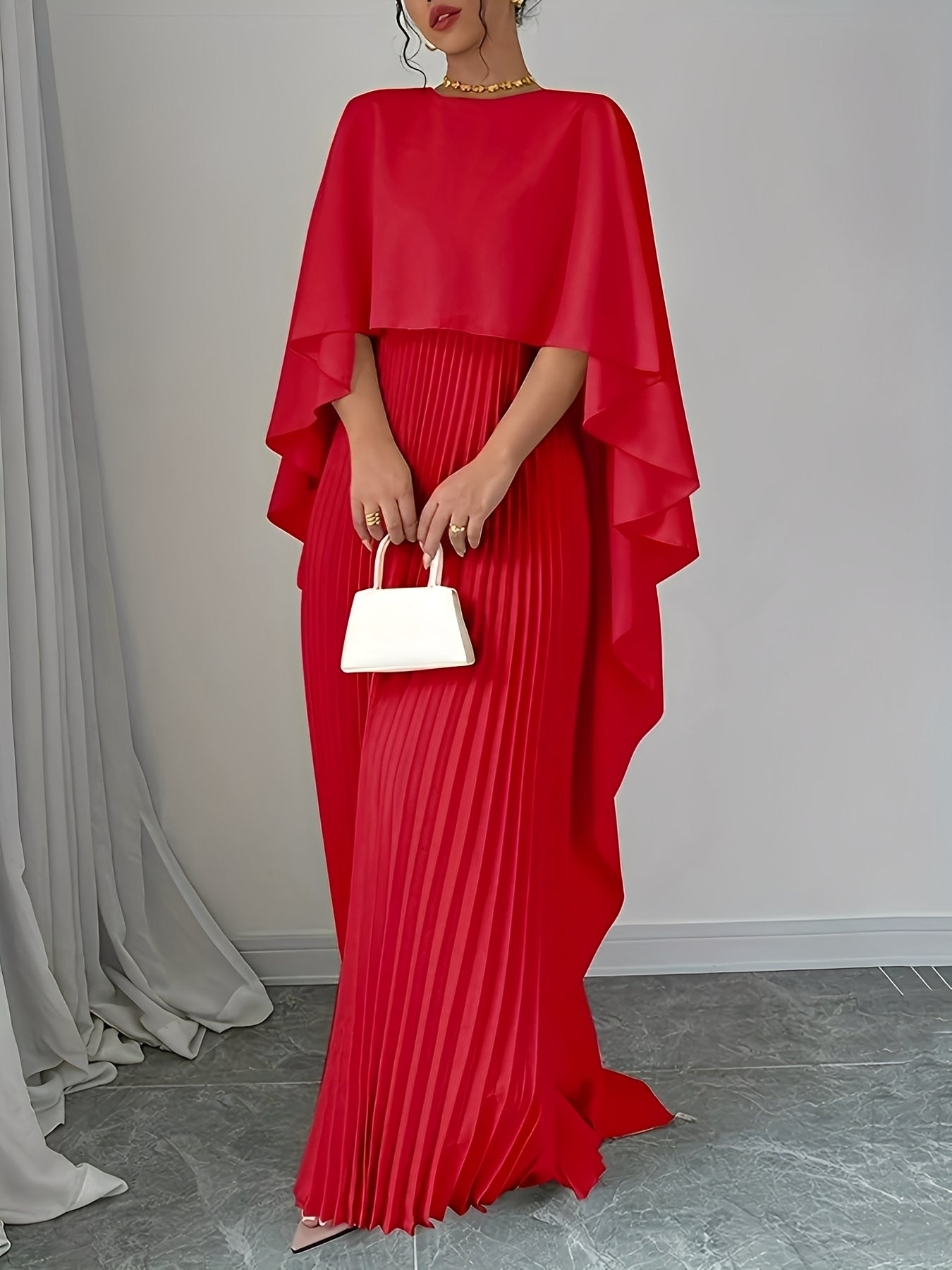 Katherine - Elegancka, luźna długa sukienka dla dam
