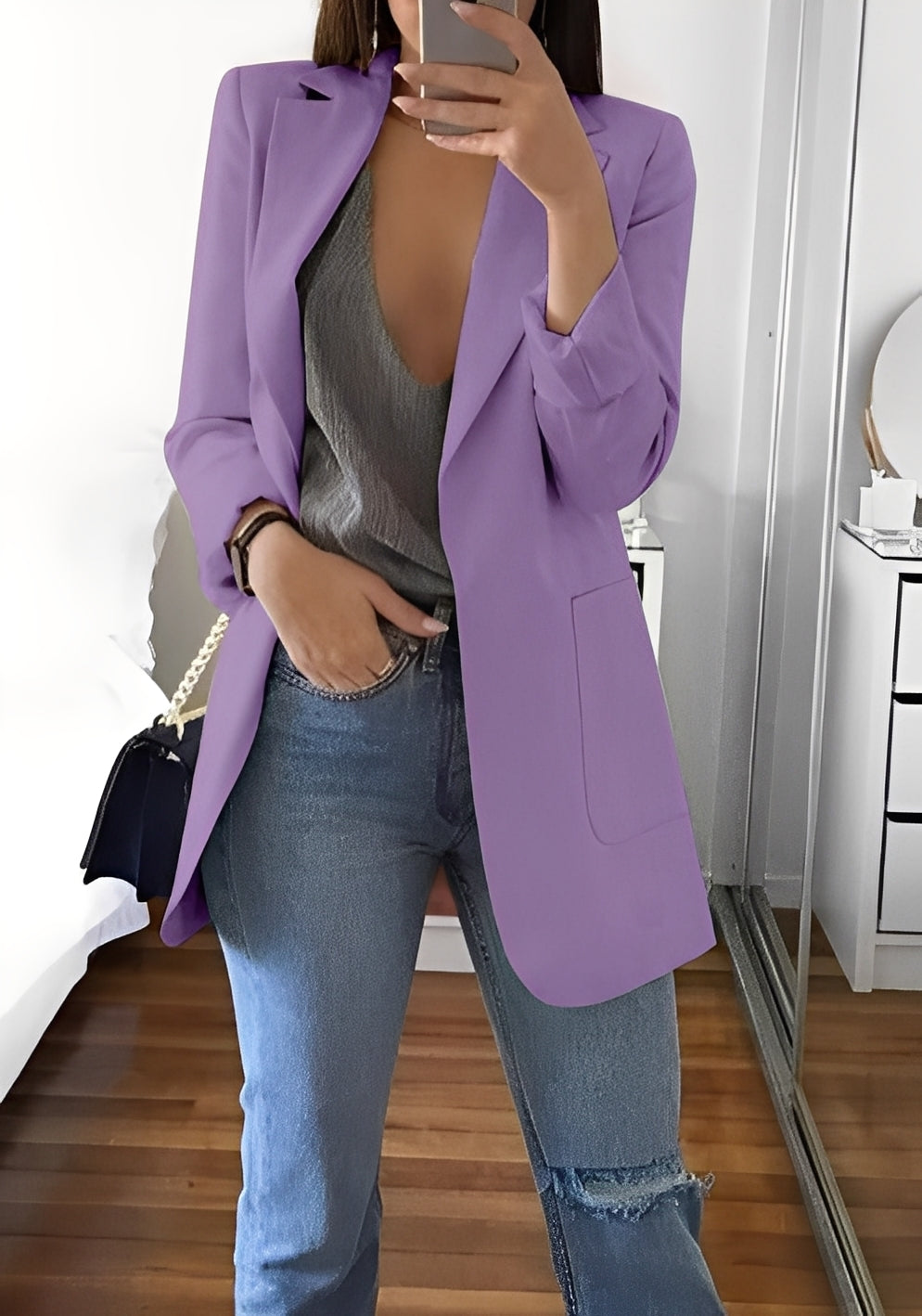 Stephanie - Stylowy, świetnie dopasowany żakiet dla pań