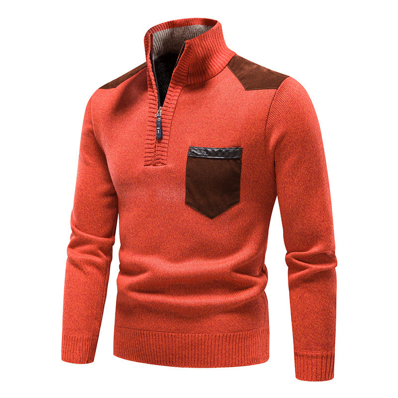Rayne - Elegancki sweter z zamkiem i kieszenią dla panów