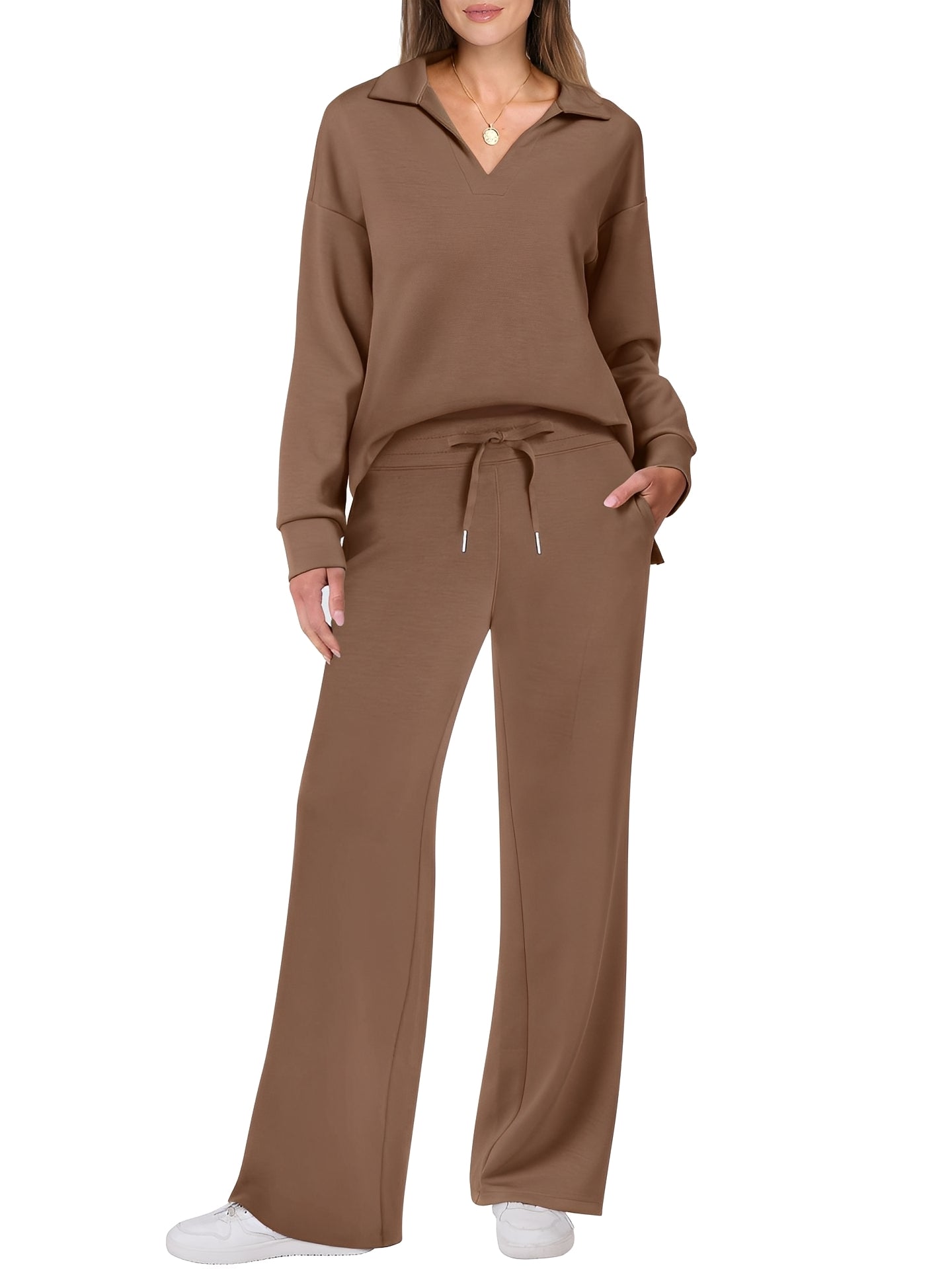 Justina - Komplet z oversize swetrem i spodniami dla kobiet