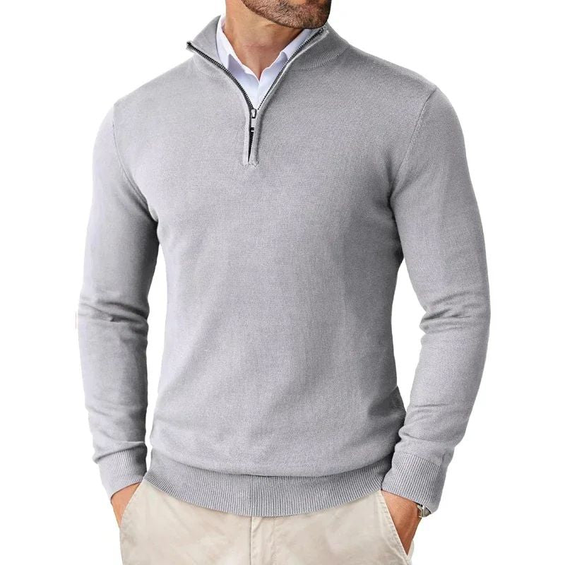 Bowen - Modny męski sweter z zamkiem