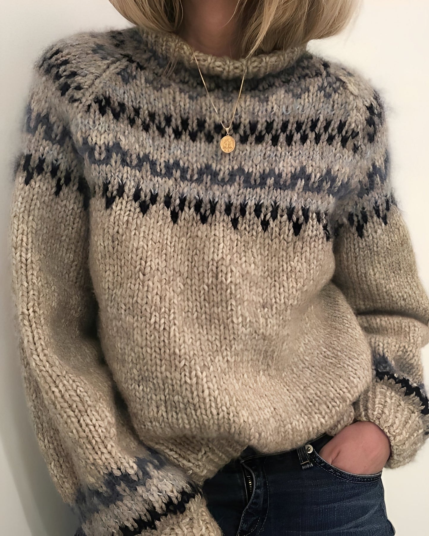 Layne - Trendy sweter golfowy dla pań