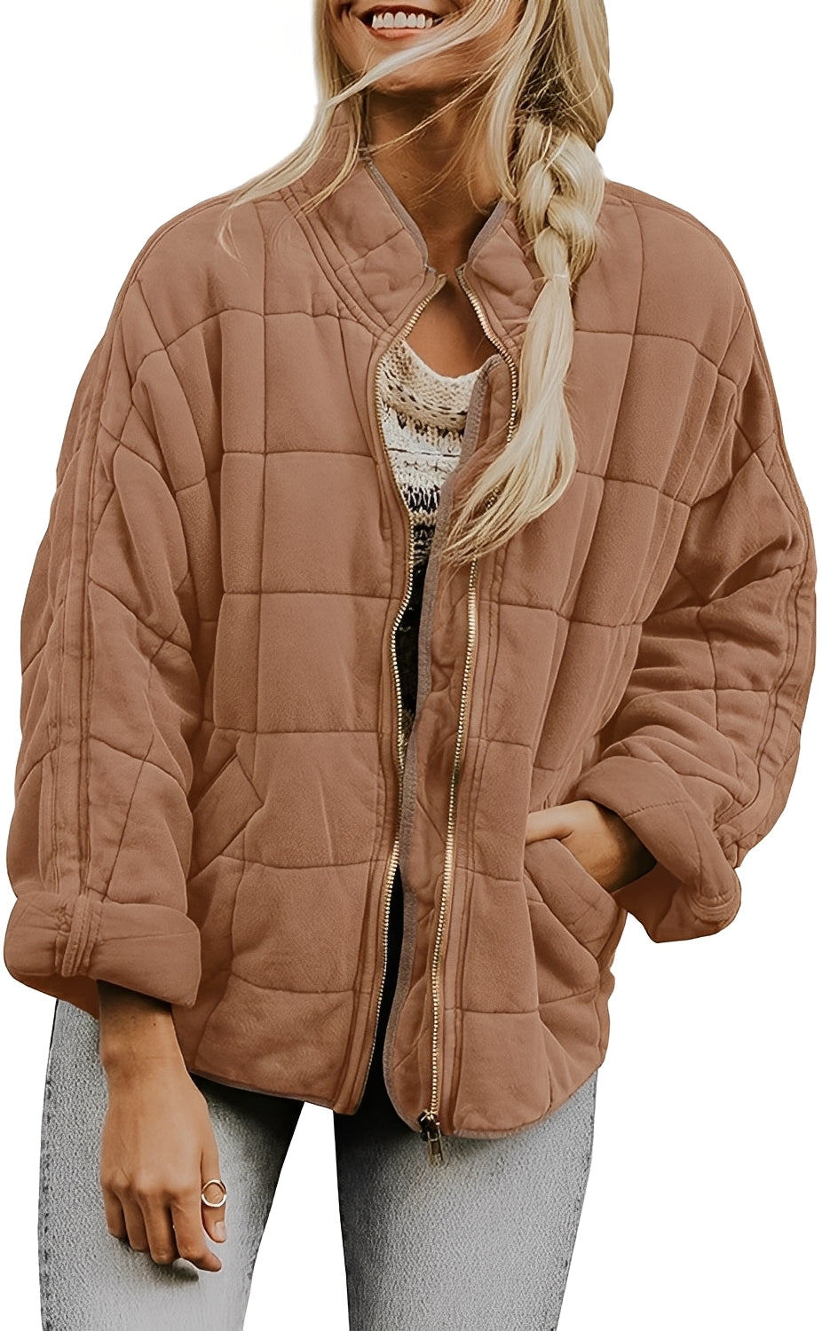 Mikaela - Damska kurtka oversize o szerokim kroju