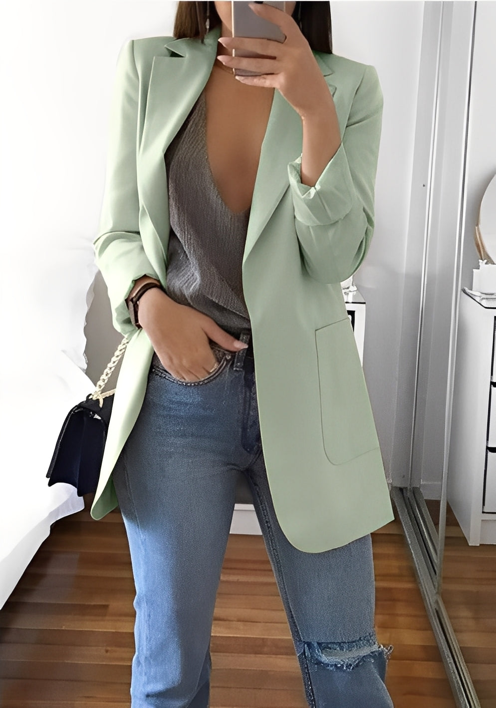 Stephanie - Stylowy, świetnie dopasowany żakiet dla pań