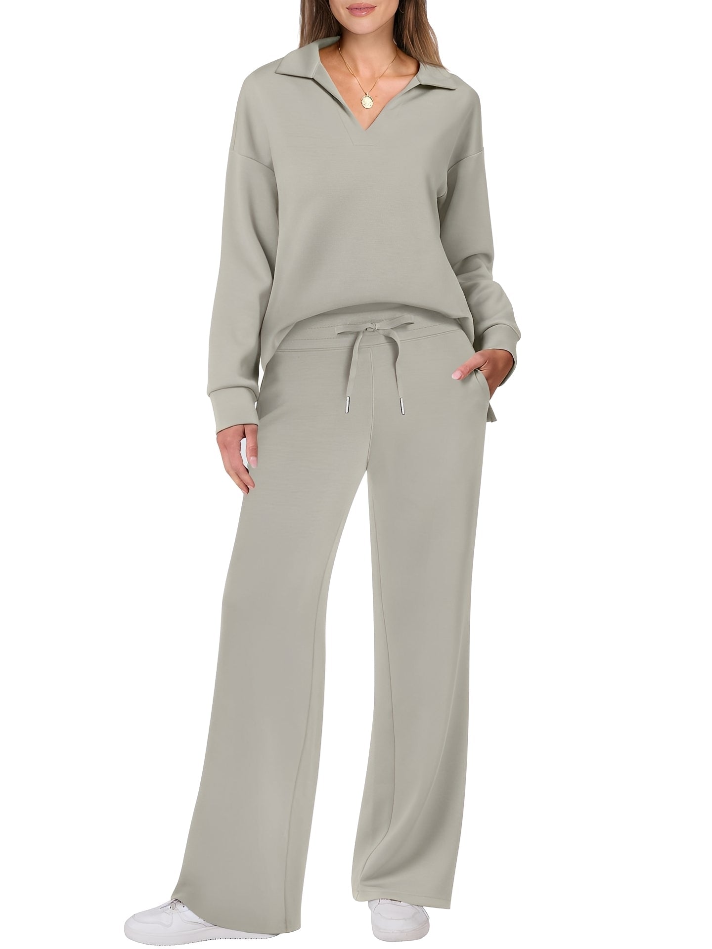 Justina - Komplet z oversize swetrem i spodniami dla kobiet