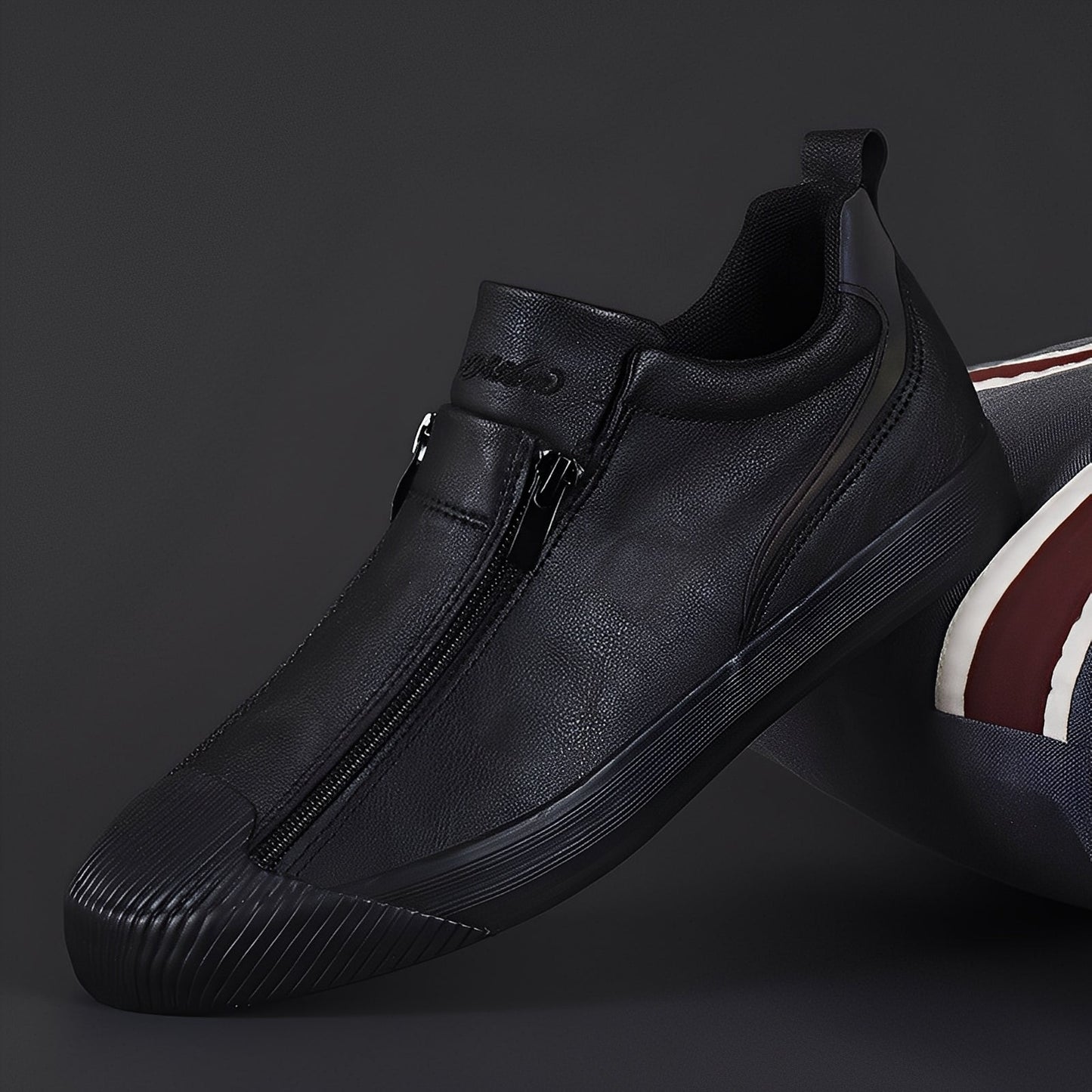 Nathan - Stylowe damskie buty skórzane z suwakiem