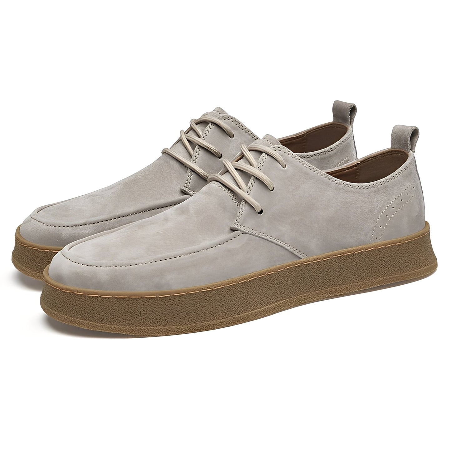Sylvan - Męskie eleganckie zamszowe buty na płaskiej podeszwie