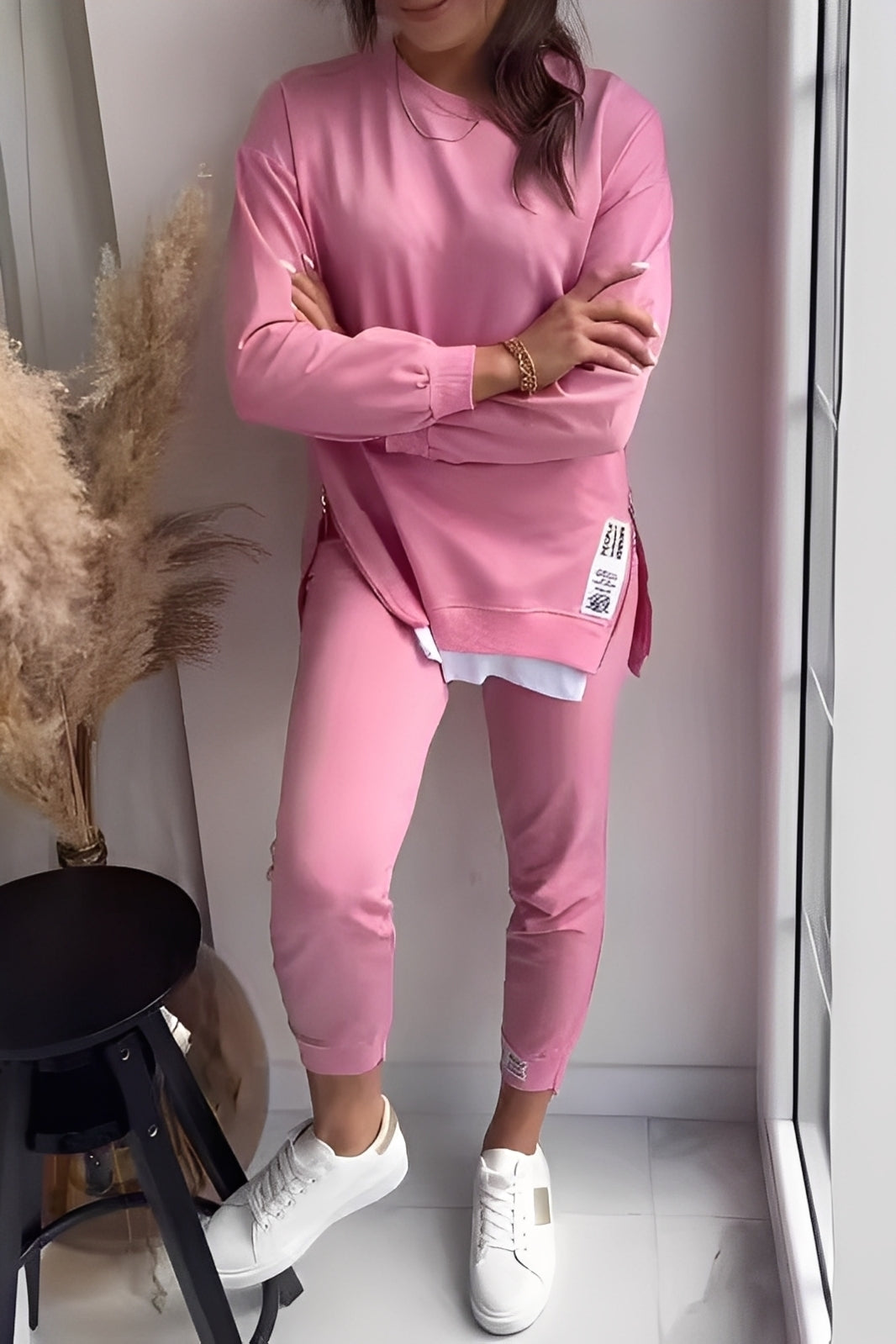 Kristine - Kobiecy zestaw z luźną bluzą i spodniami