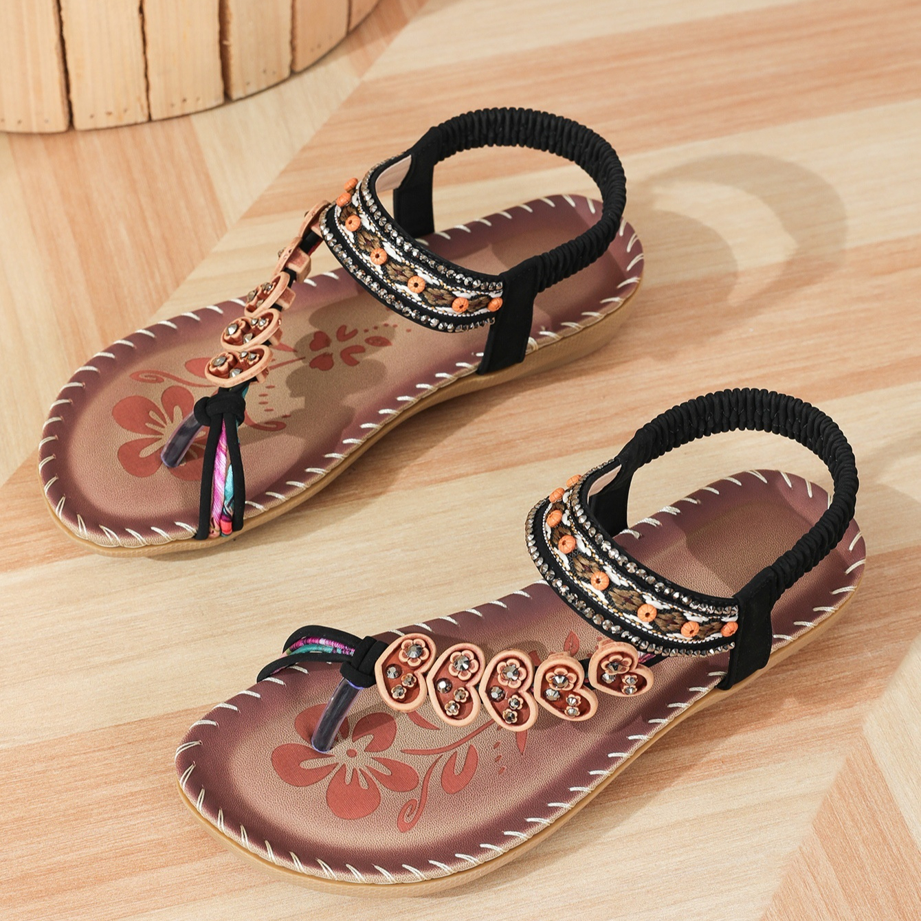 Nichole - Komfortowe damskie sandały w stylu boho