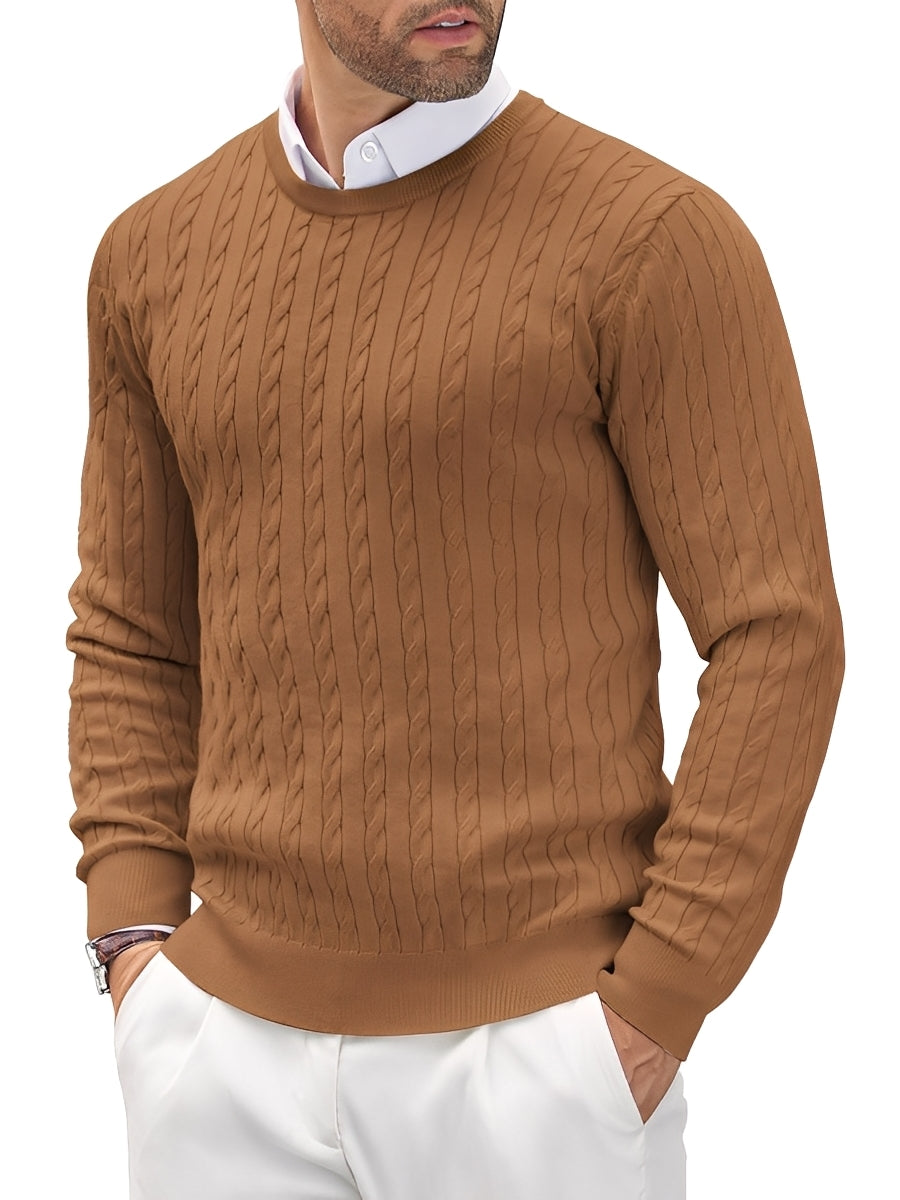Randell - Stylowy, wąski sweter męski