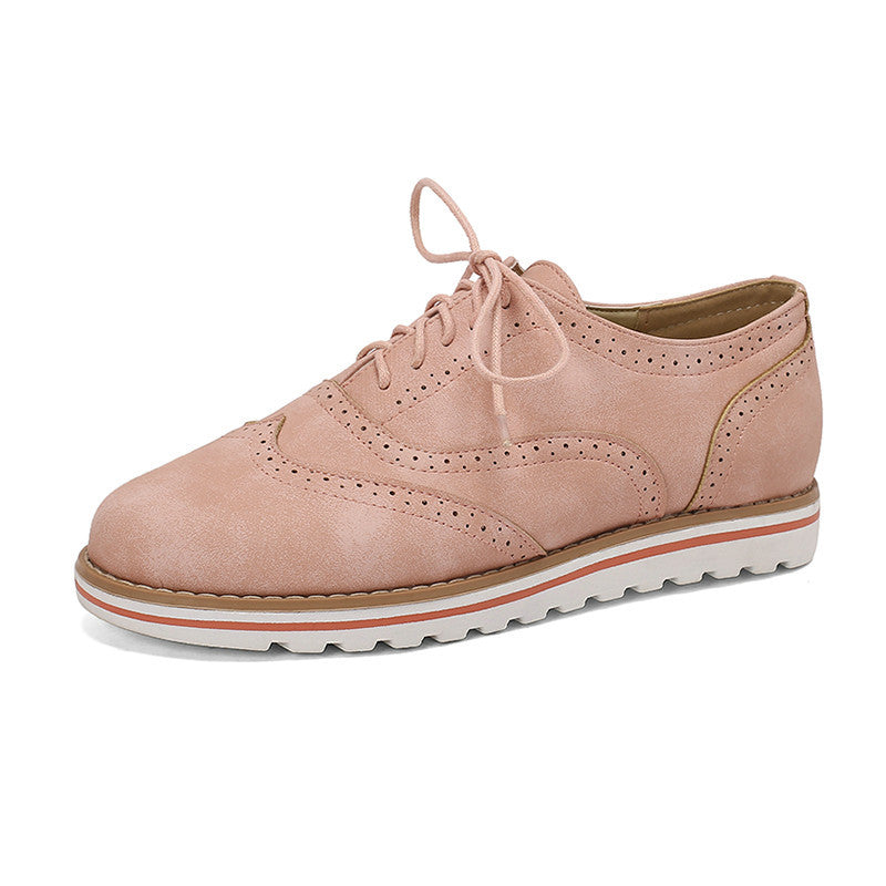 Gemma - Luźne damskie buty Derby z zamszu