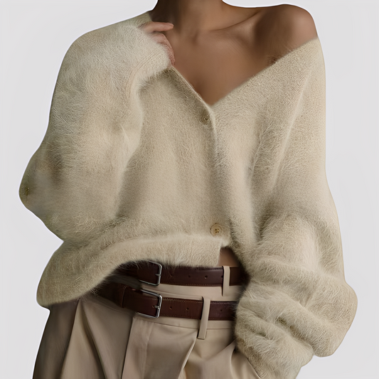 Lavena - Miękki duży kaszmirowy sweter dla pań