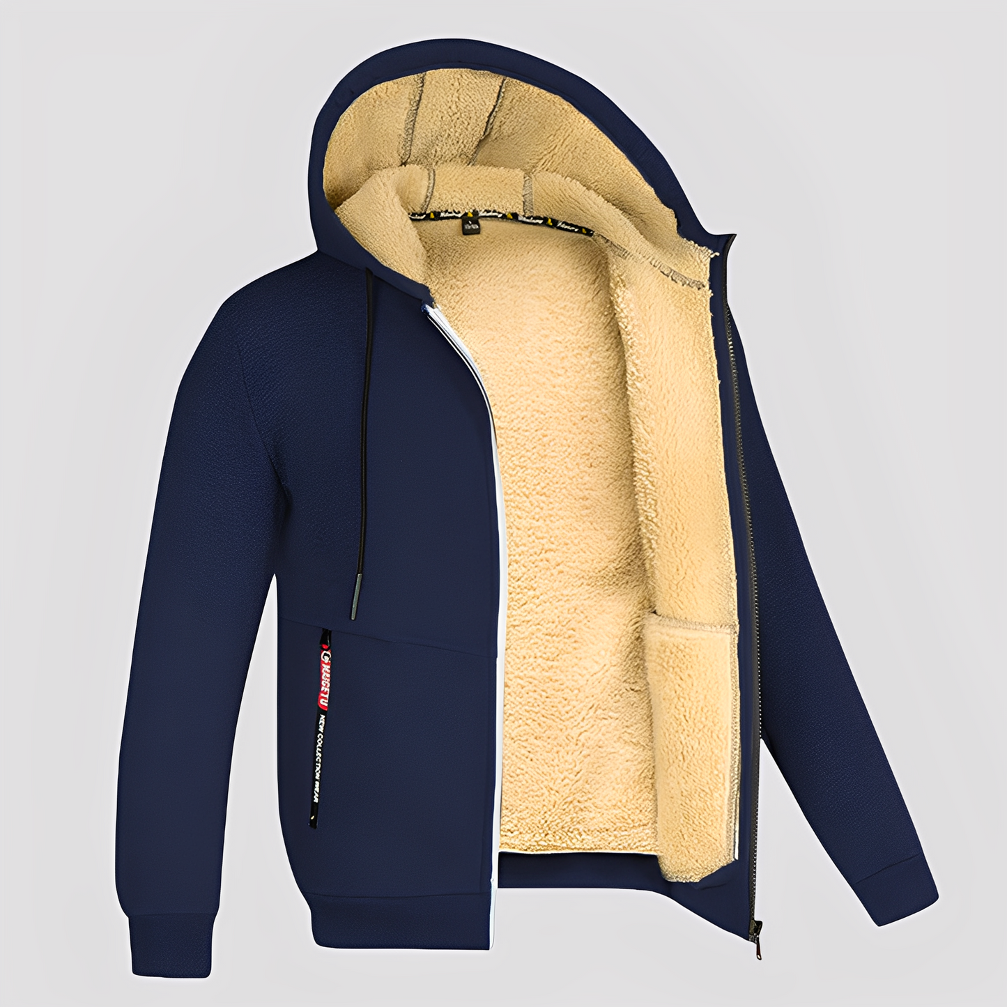 Waldo - Klasyczny hoodie z polarową podszewką dla mężczyzn