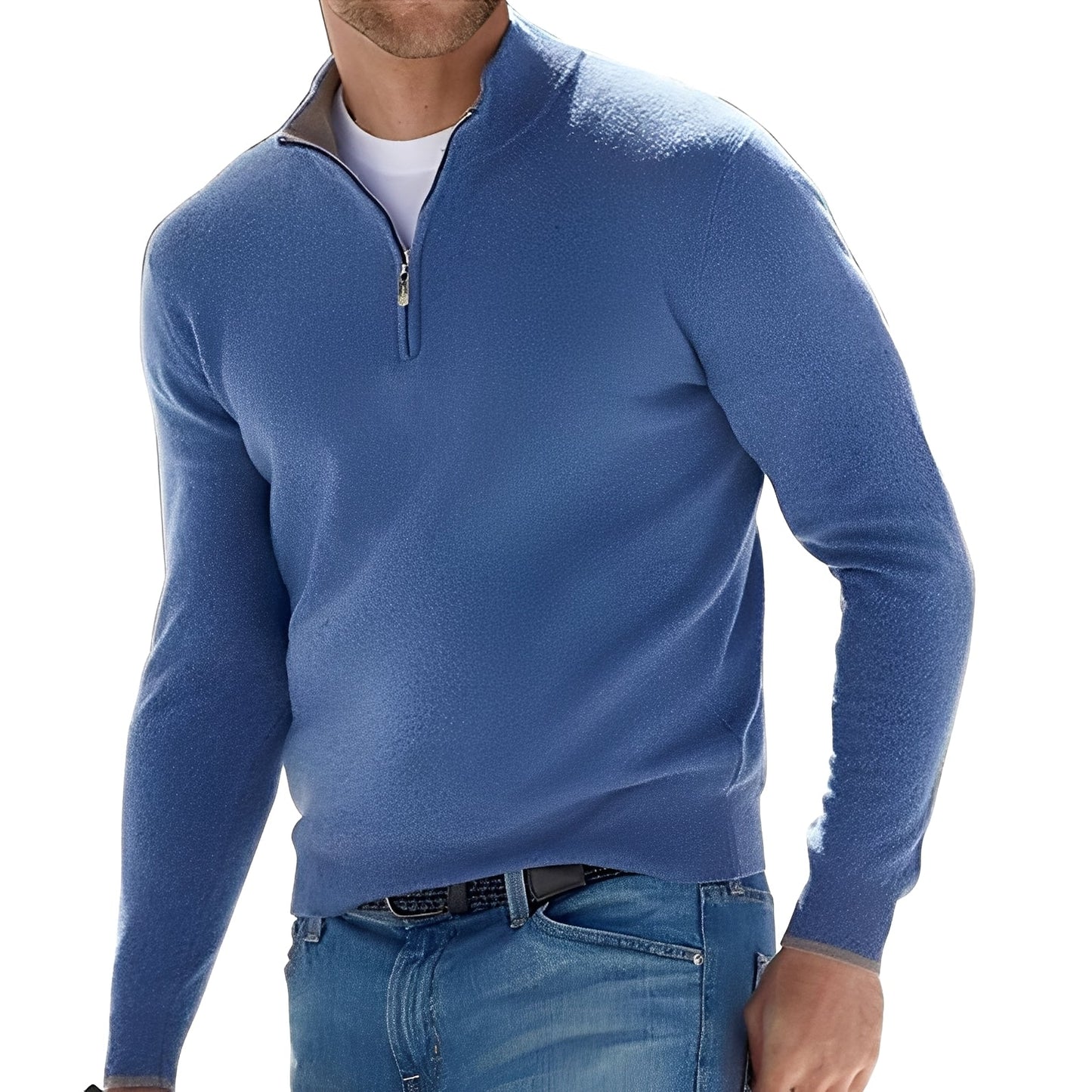 Nash - Męski sweter z zamkiem
