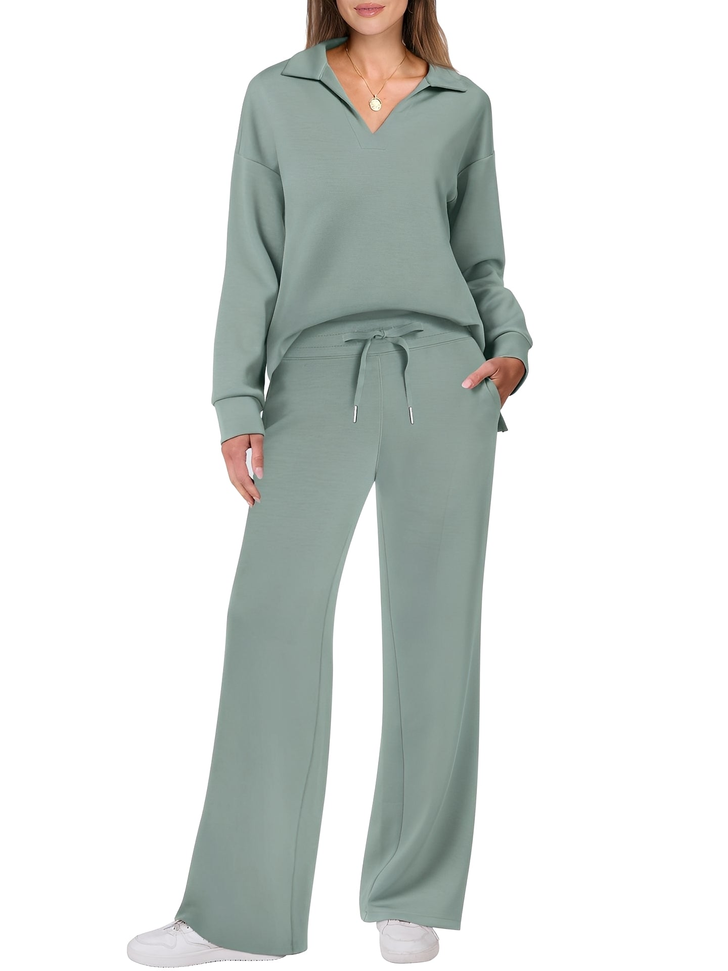 Justina - Komplet z oversize swetrem i spodniami dla kobiet