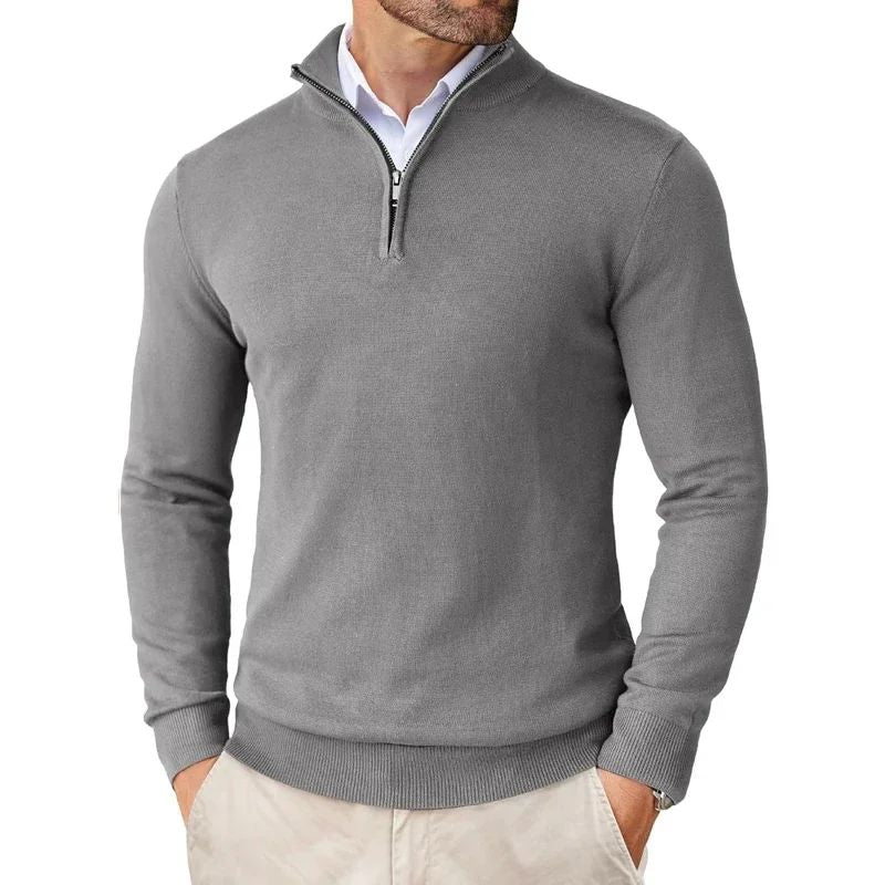 Bowen - Modny męski sweter z zamkiem