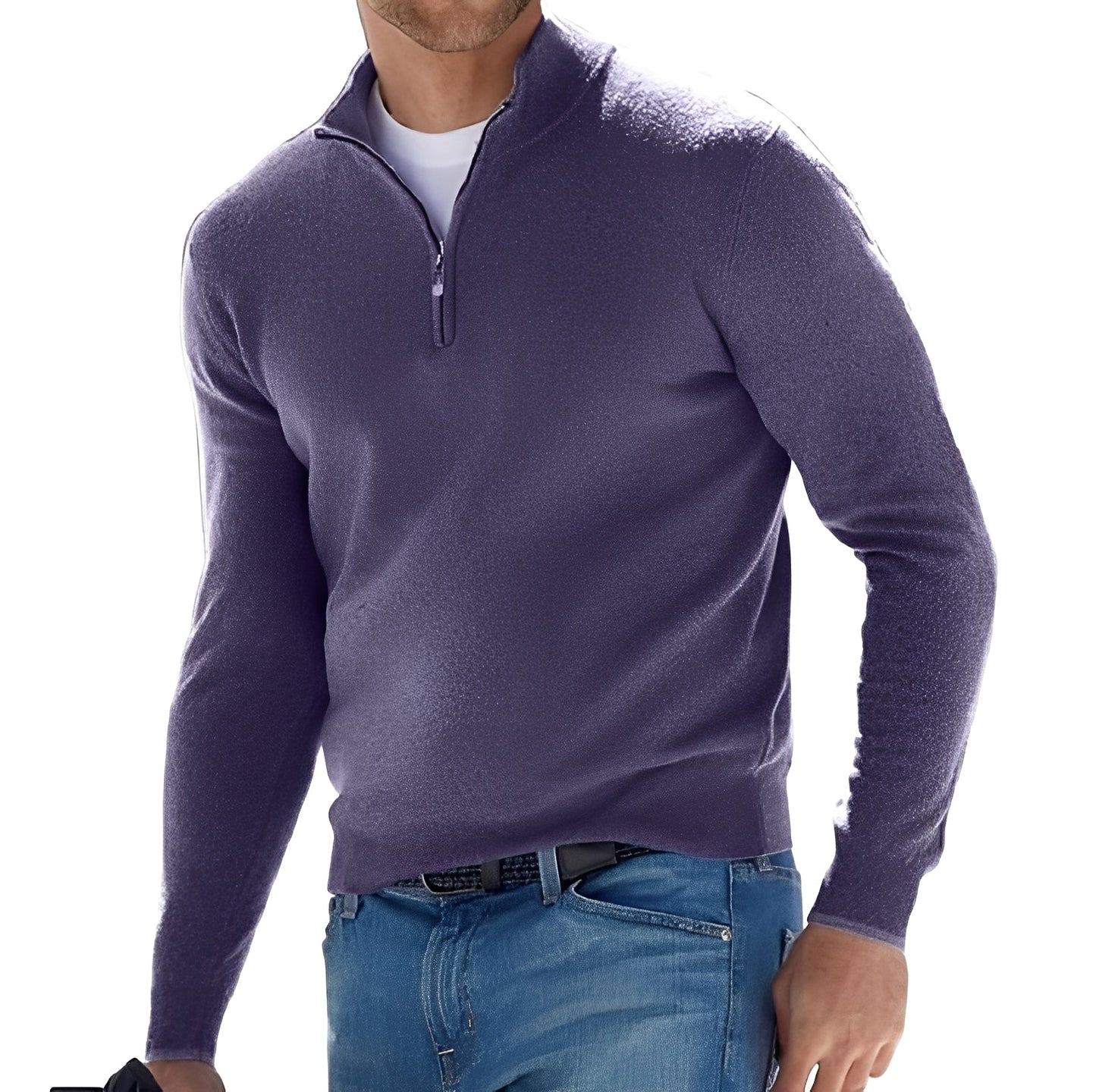 Nash - Męski sweter z zamkiem