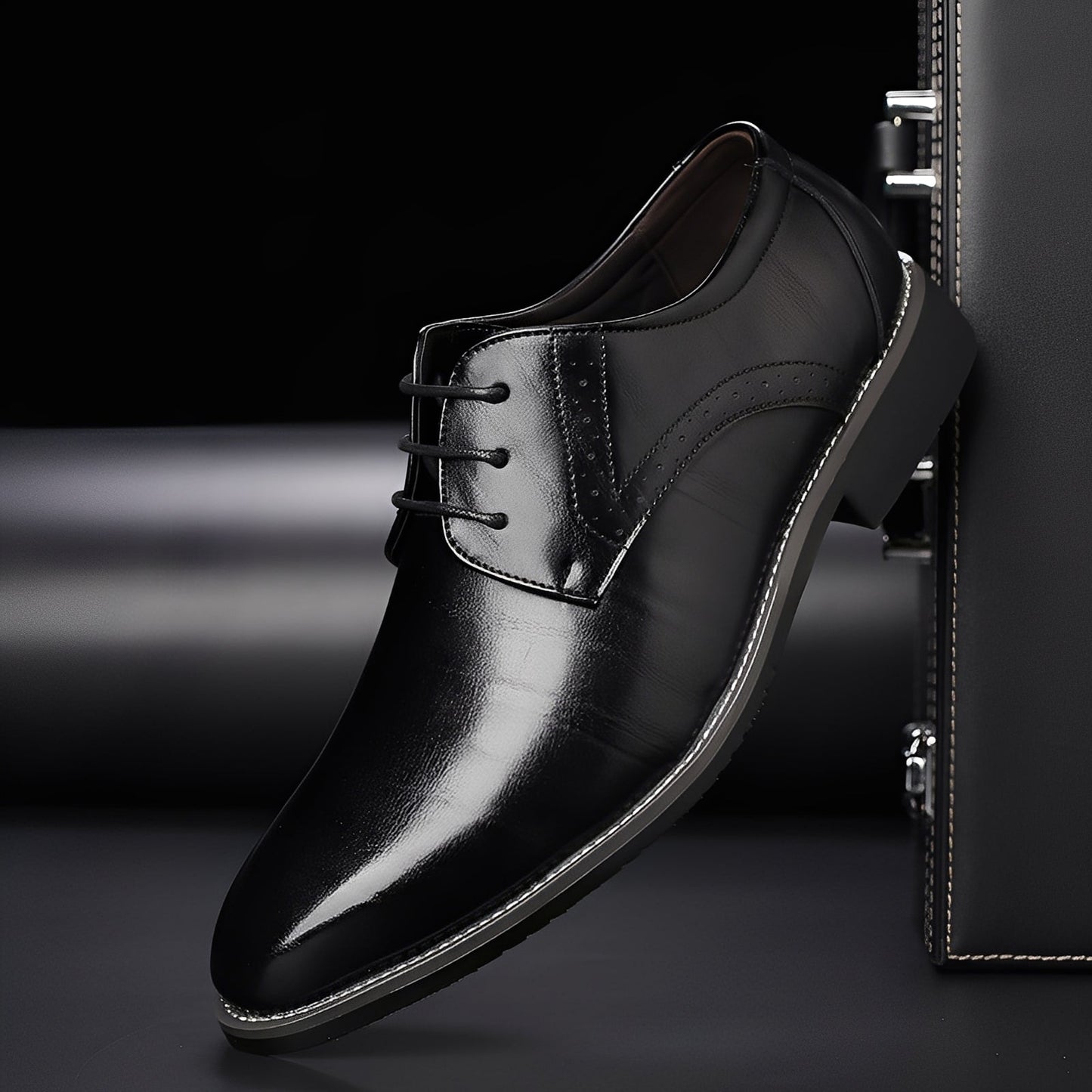 Beckham - Eleganckie Sznurowane Buty Brogu dla Mężczyzn